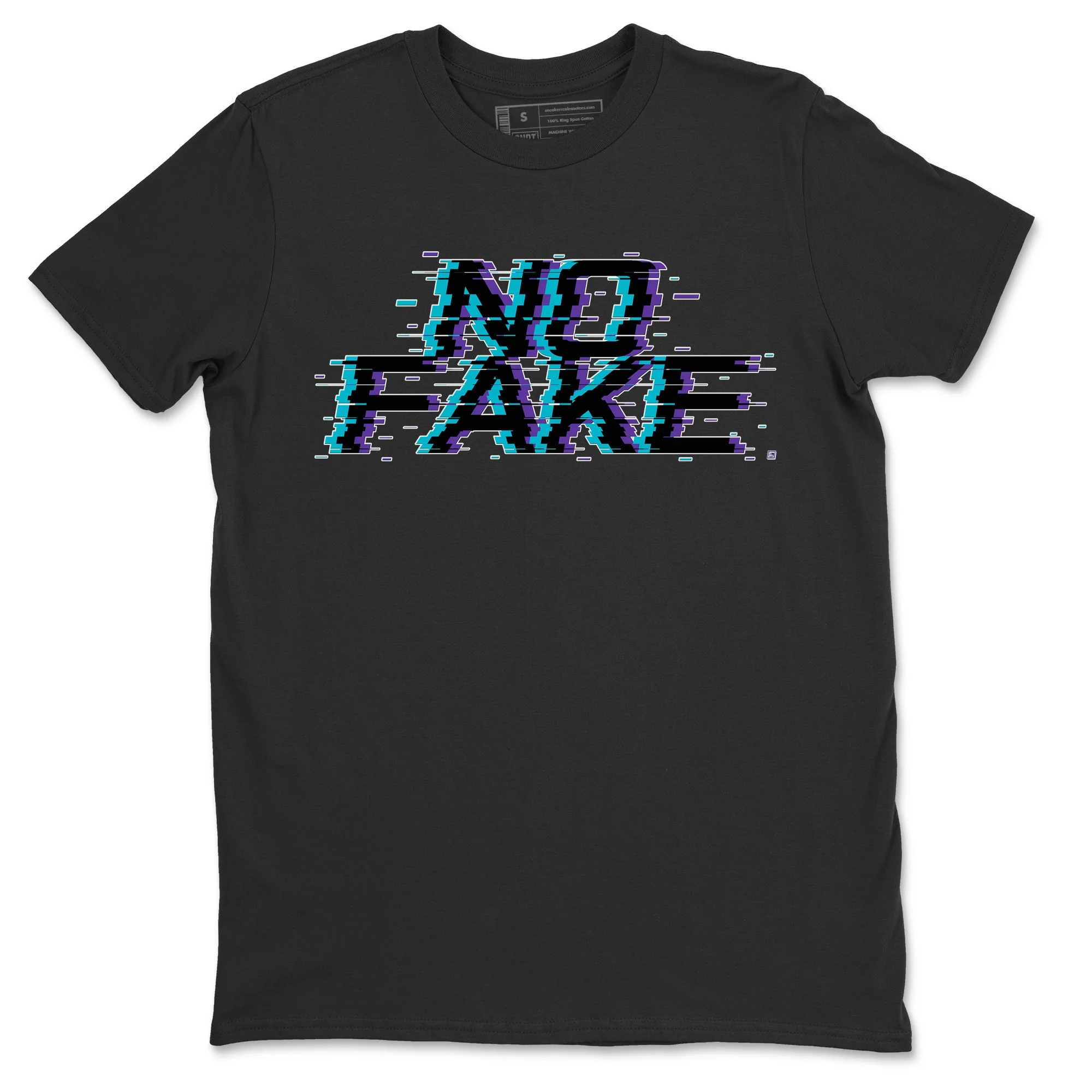 No Fake Glitch SNRT Sneaker Tee - Air Jordan 6 Aqua