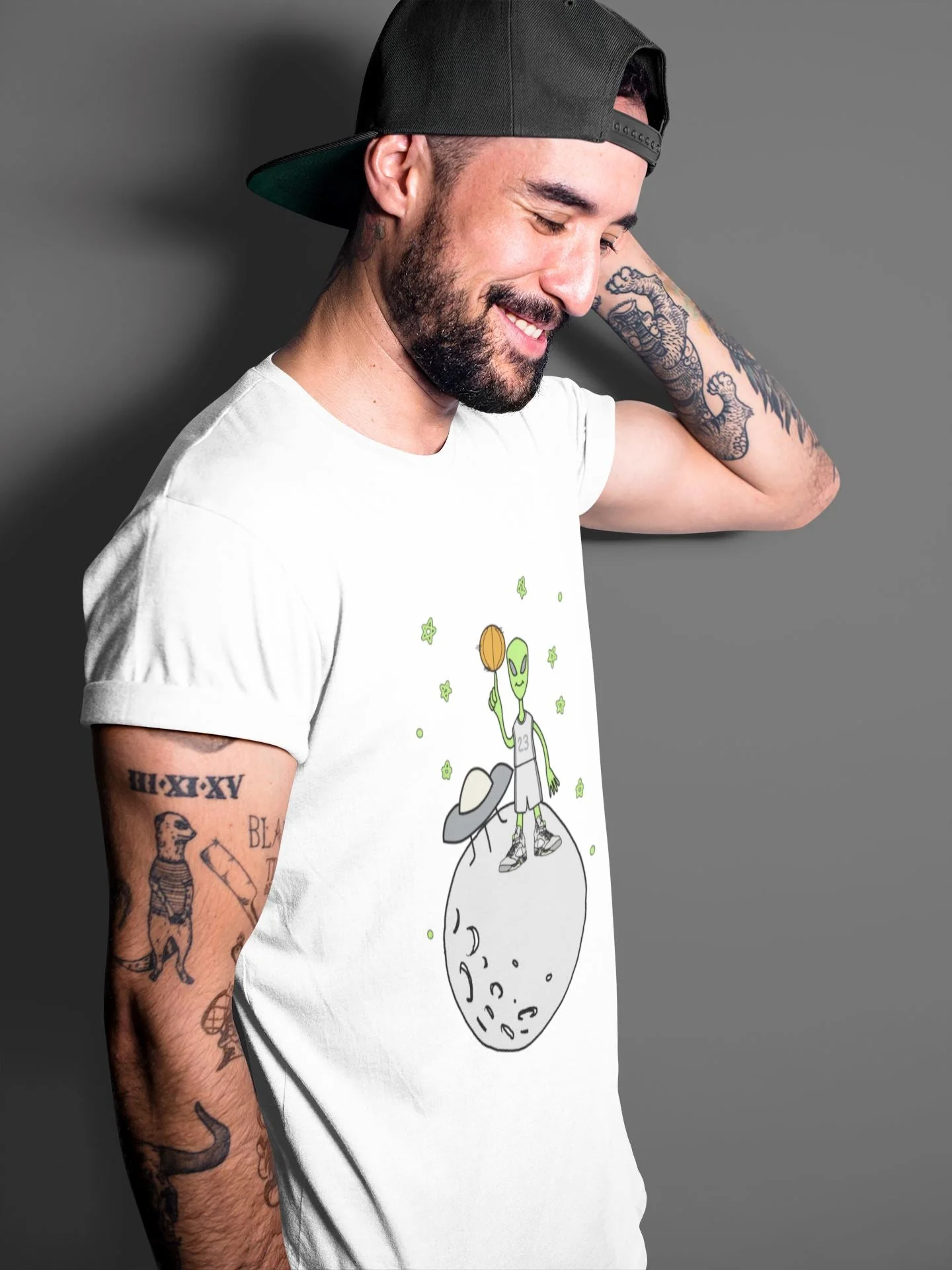 Basketball Alien Unisex Tops - Air Jordan 5 Green Bean