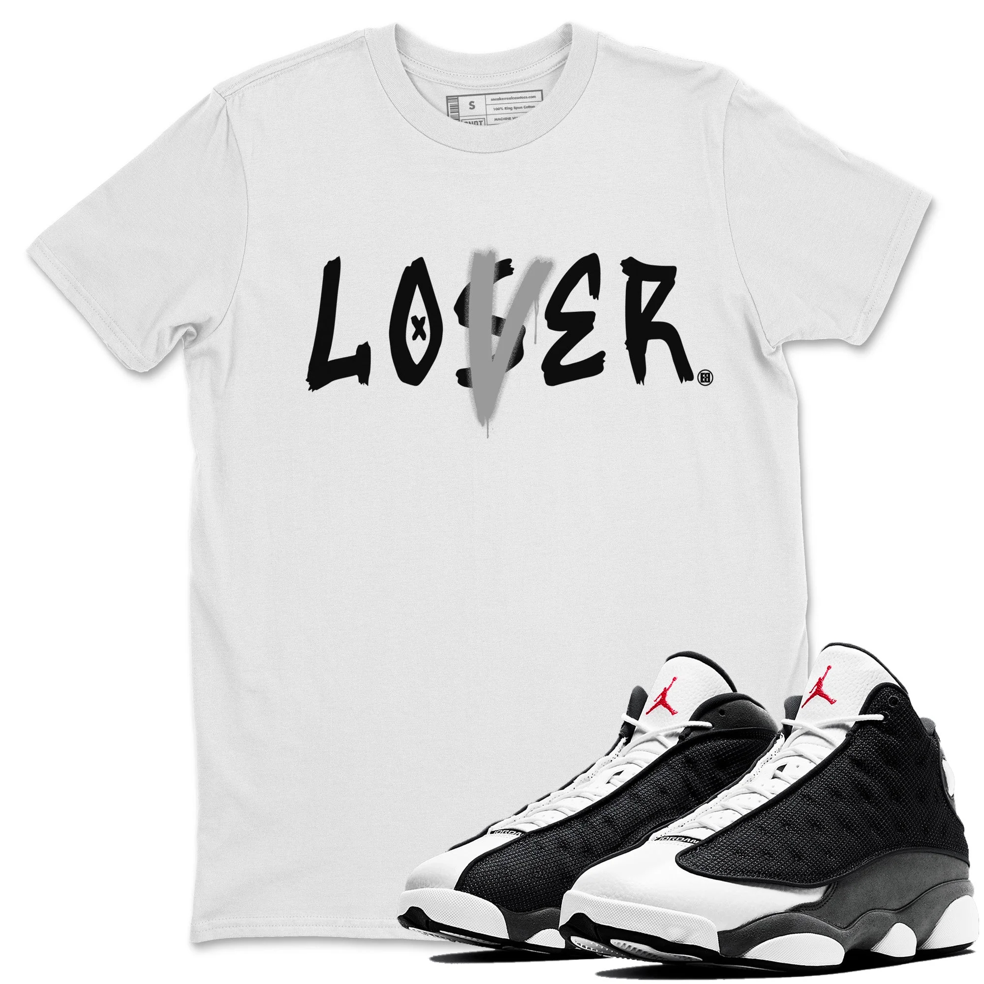 Loser Lover Unisex Tops - Air Jordan 13 Black Flint