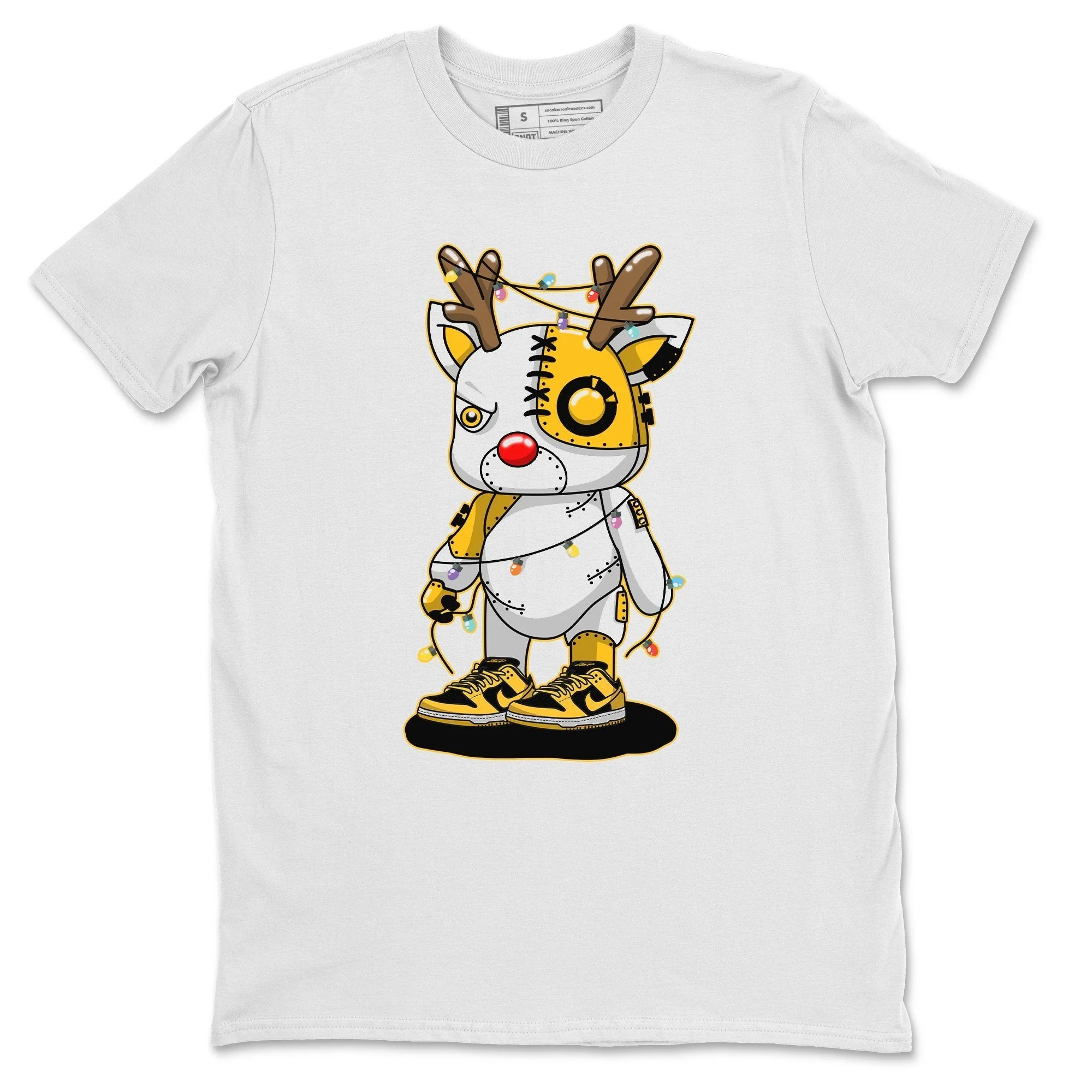 Cyborg Reindeer Unisex Tops - Dunk Championship Goldenrod