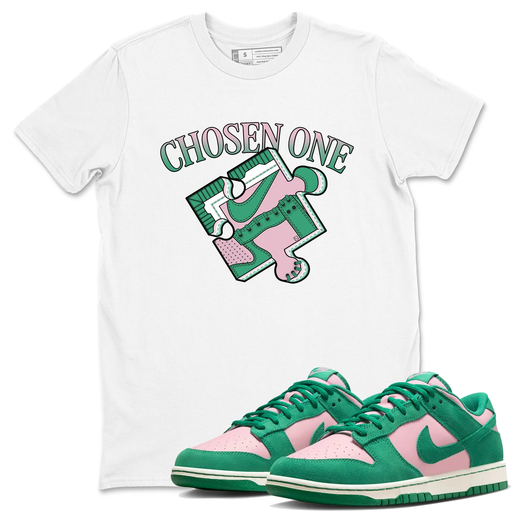 Sneaker Puzzle Sneaker Tees - Dunk Medium Soft Pink Malachite