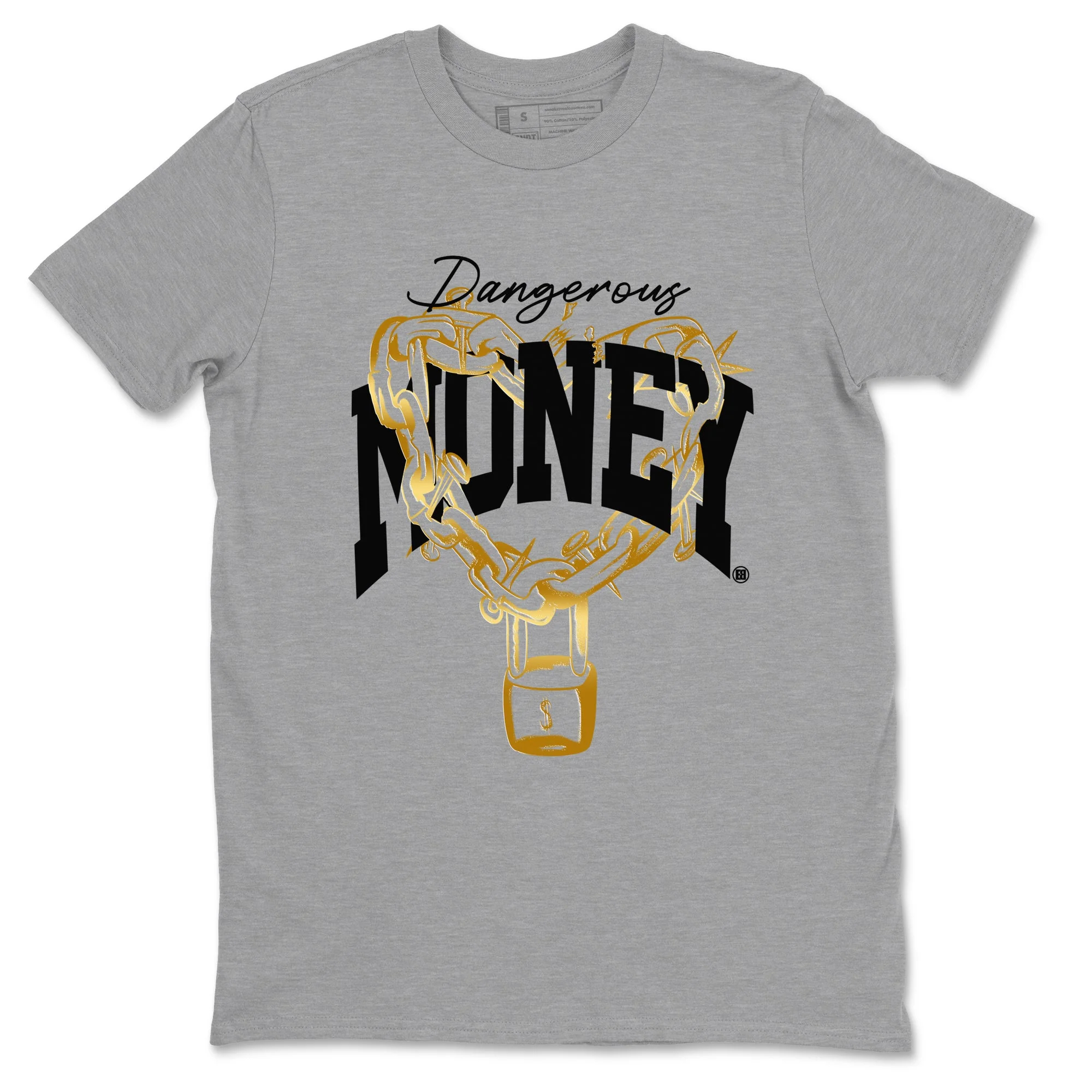 Dangerous Money Sneaker Tees - Air Jordan 1 Black Metallic Gold