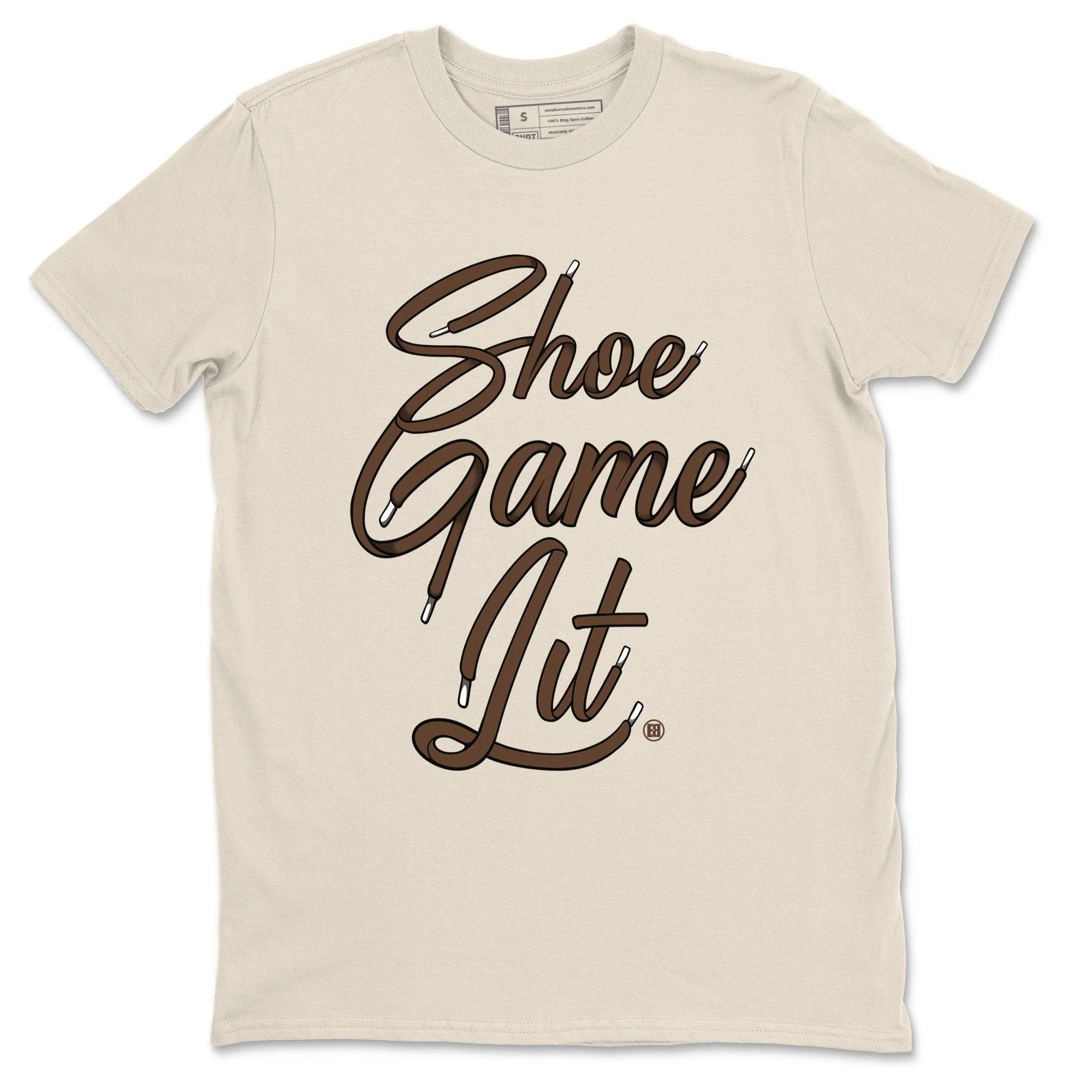 Shoe Game Lit Shoe Lace Sneaker Tee - Dunk Cacao Wow