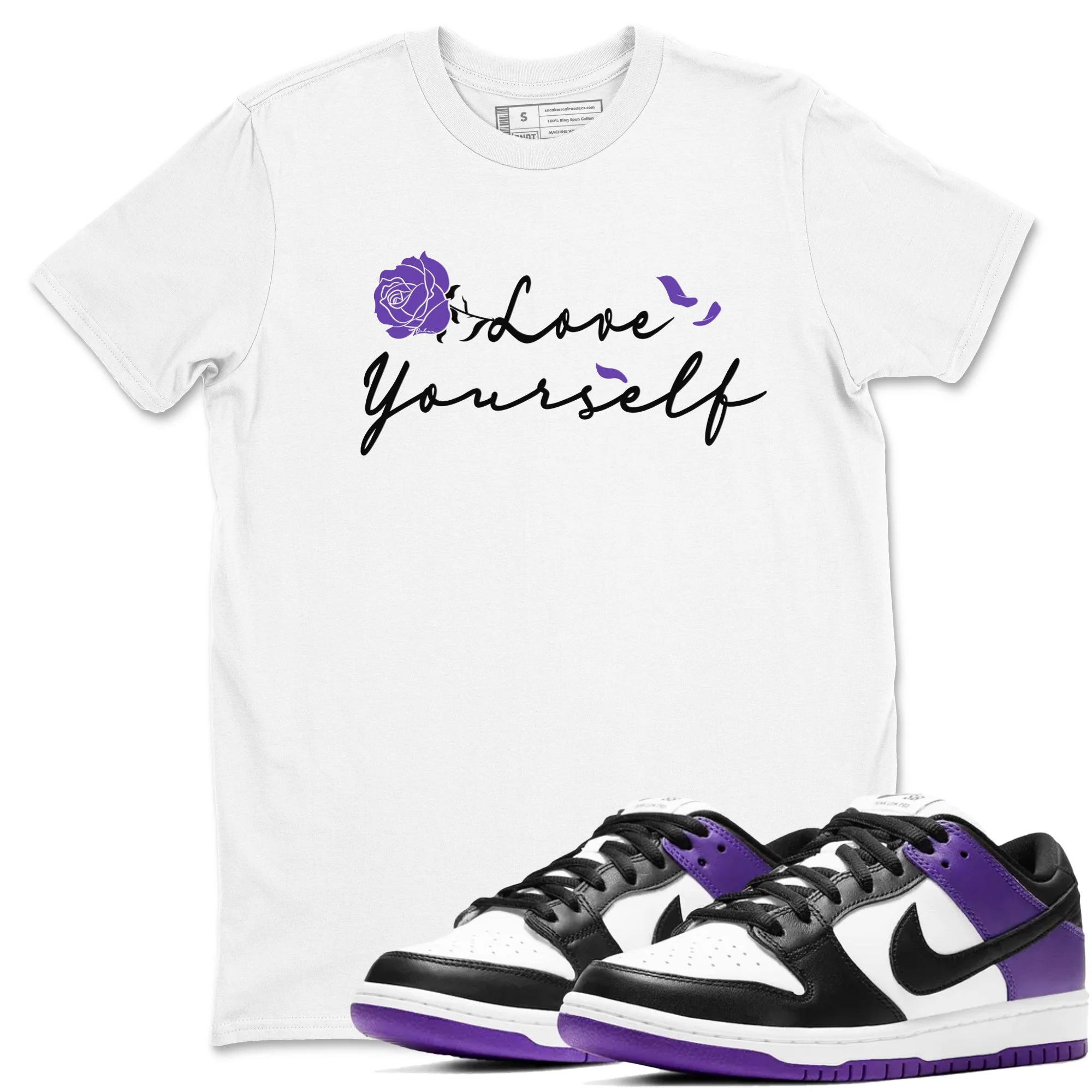 Love Yourself Sneaker Tees - Dunk Low Court Purple