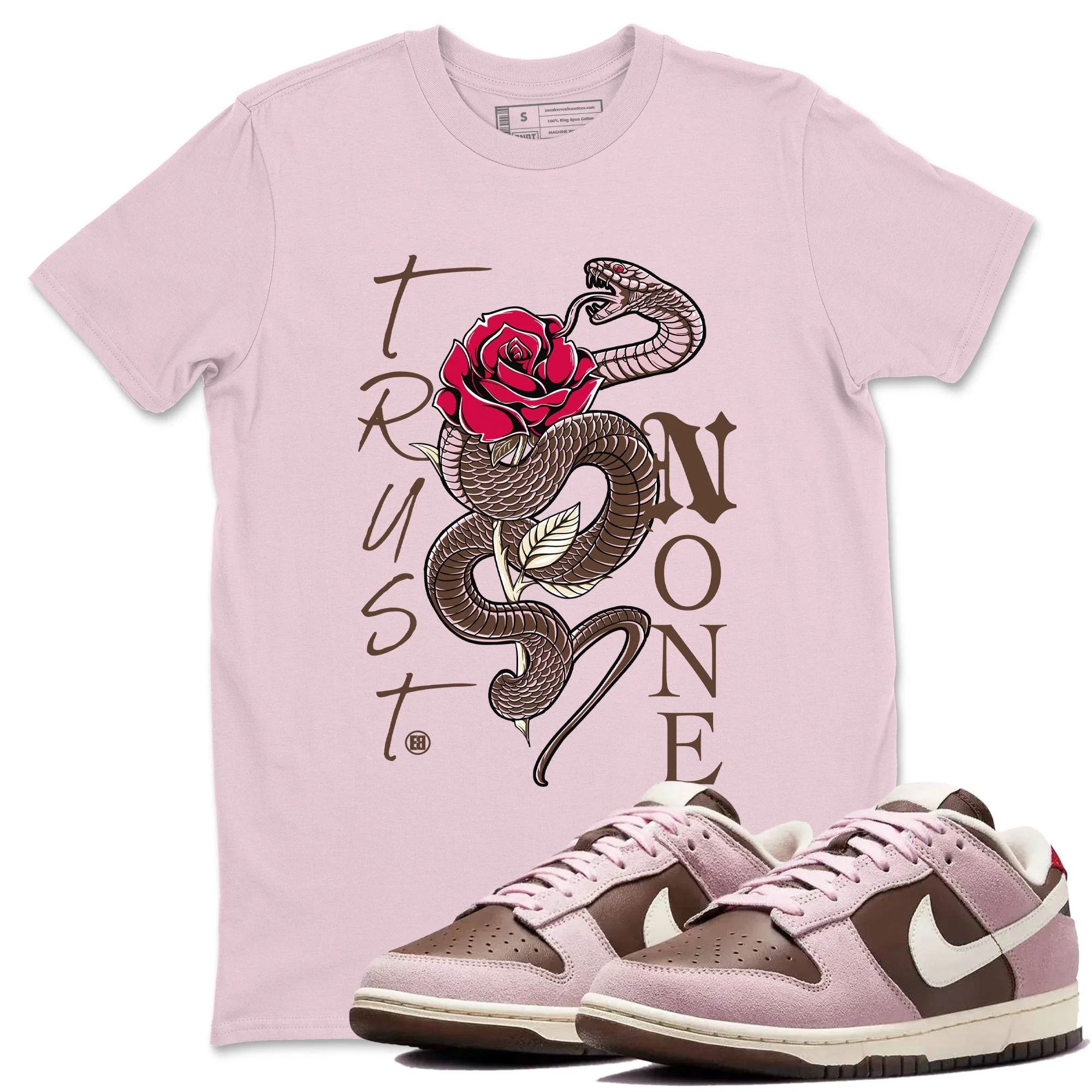 Trust None Sneaker Tees - Dunk Cacao Wow And Pink Foam