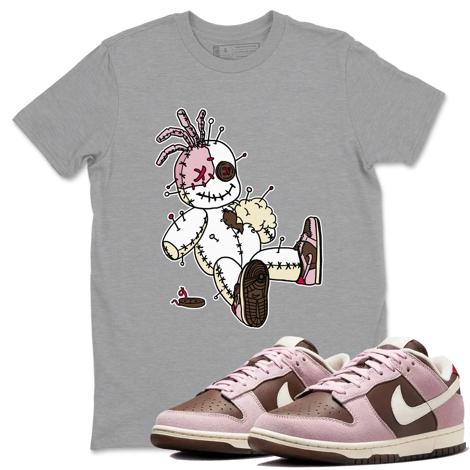 Voodoo Doll Sneaker Tees - Dunk Cacao Wow And Pink Foam