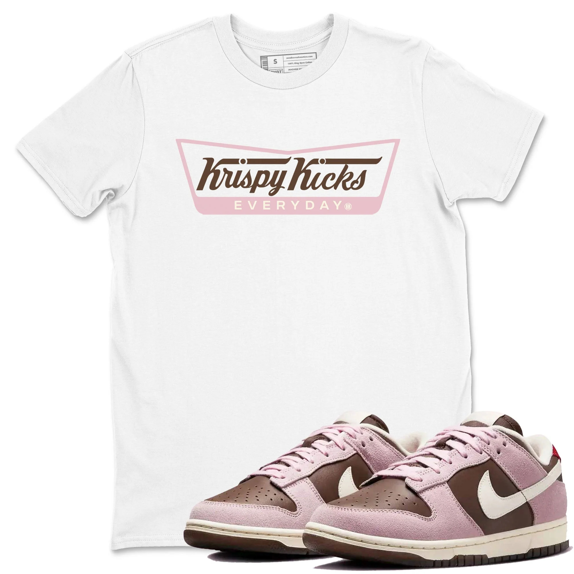 Krispy Kicks Sneaker Tees - Dunk Cacao Wow And Pink Foam