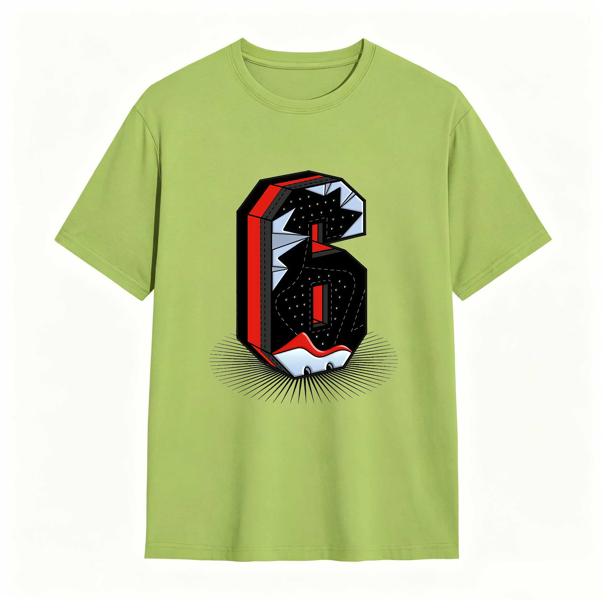 Number Statue Sneaker Tees - Match Air Jordan 6 Reverse Infrared