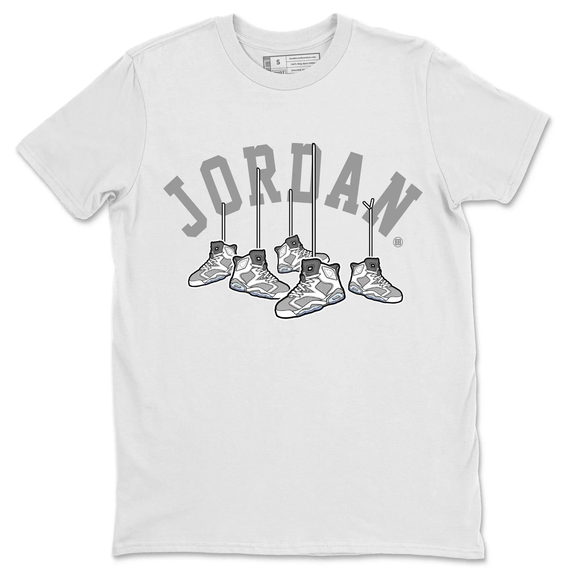 Hanging Sneakers Unisex Tops - Air Jordan 6 Cool Grey