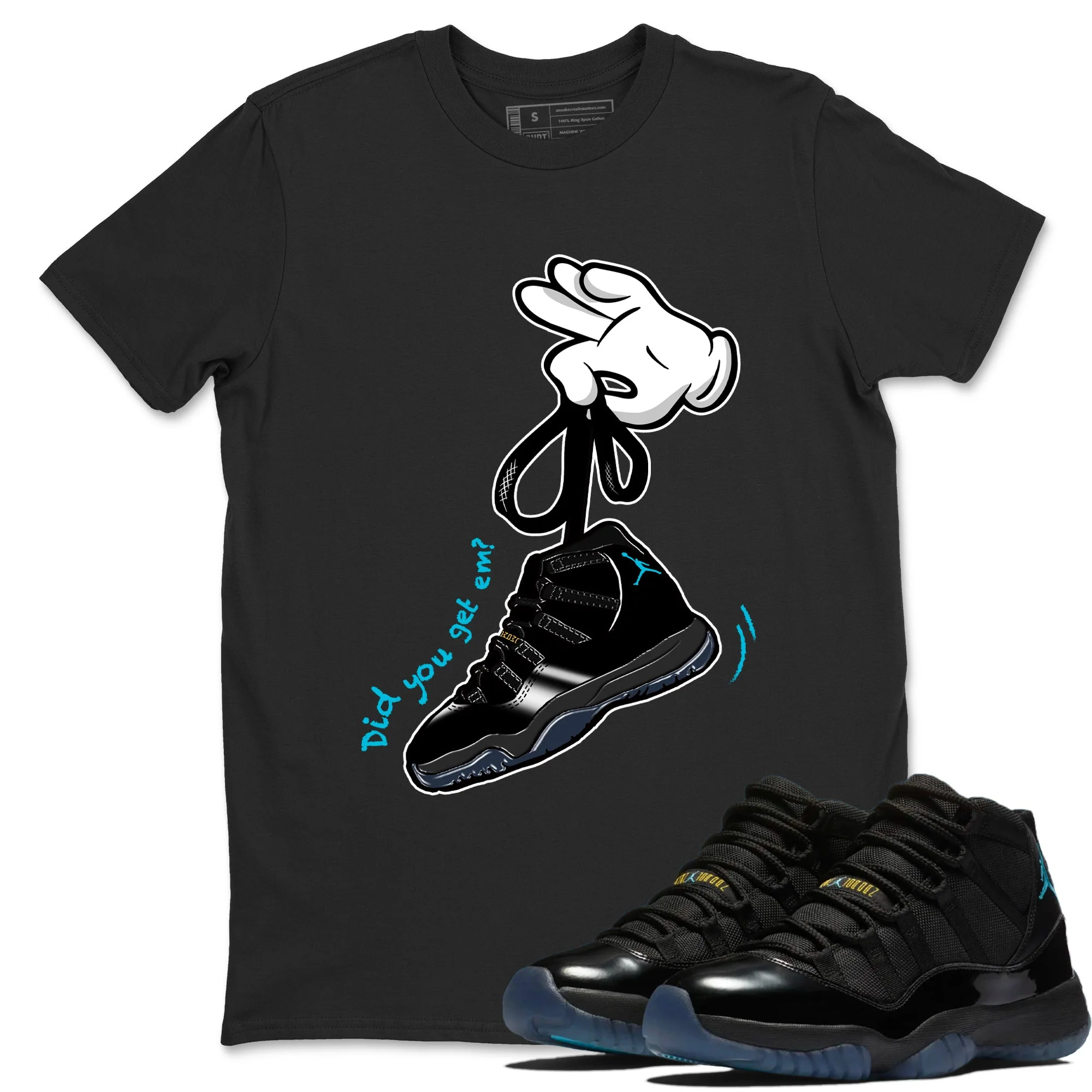 Cartoon Hands Sneaker Tees - Air Jordan 11 Gamma