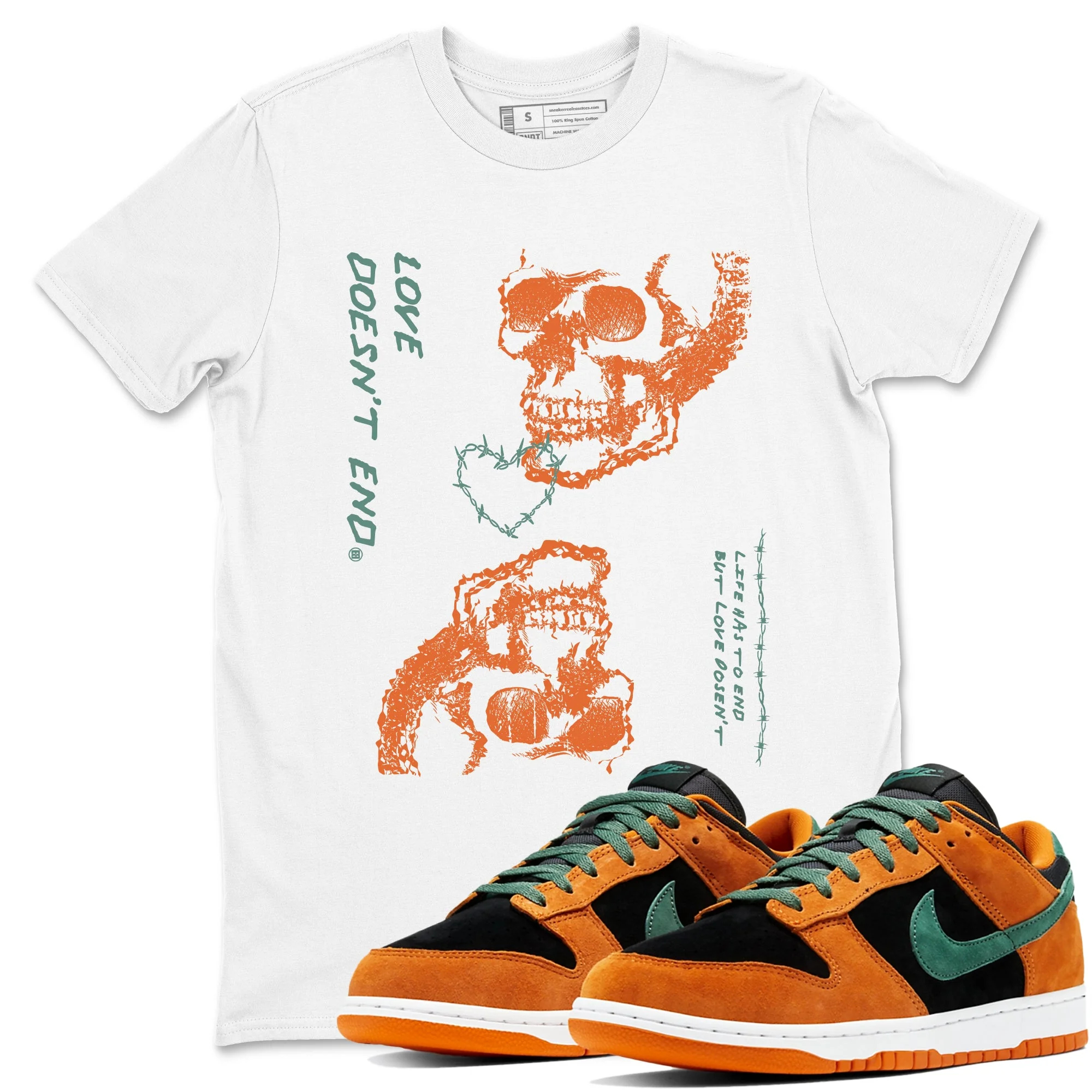 Love Doesn't End Sneaker Tees - Dunk Ceramic