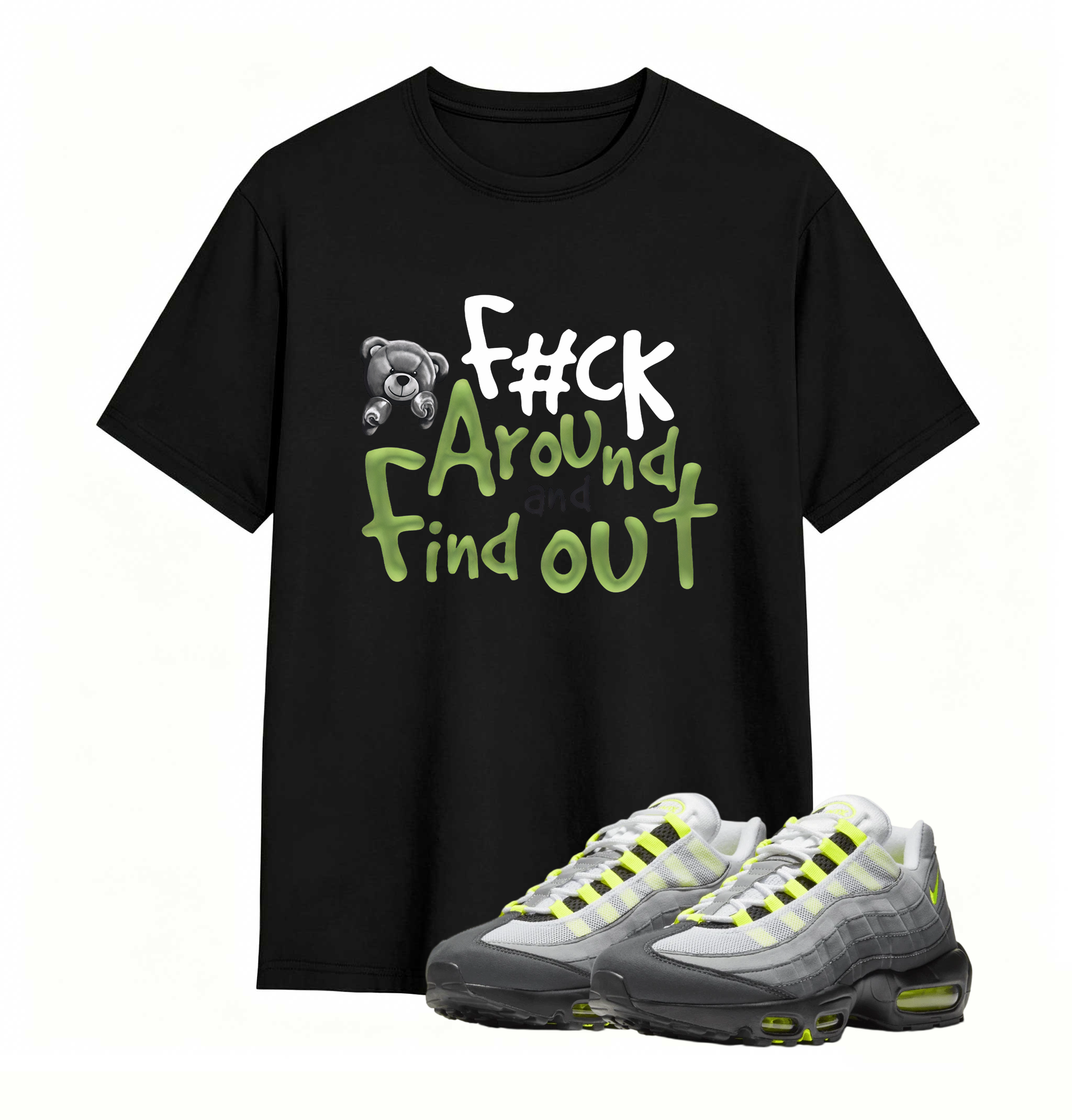 Air Max 95 OG Neon Yellow Shirt, Matching FCK Tshirt