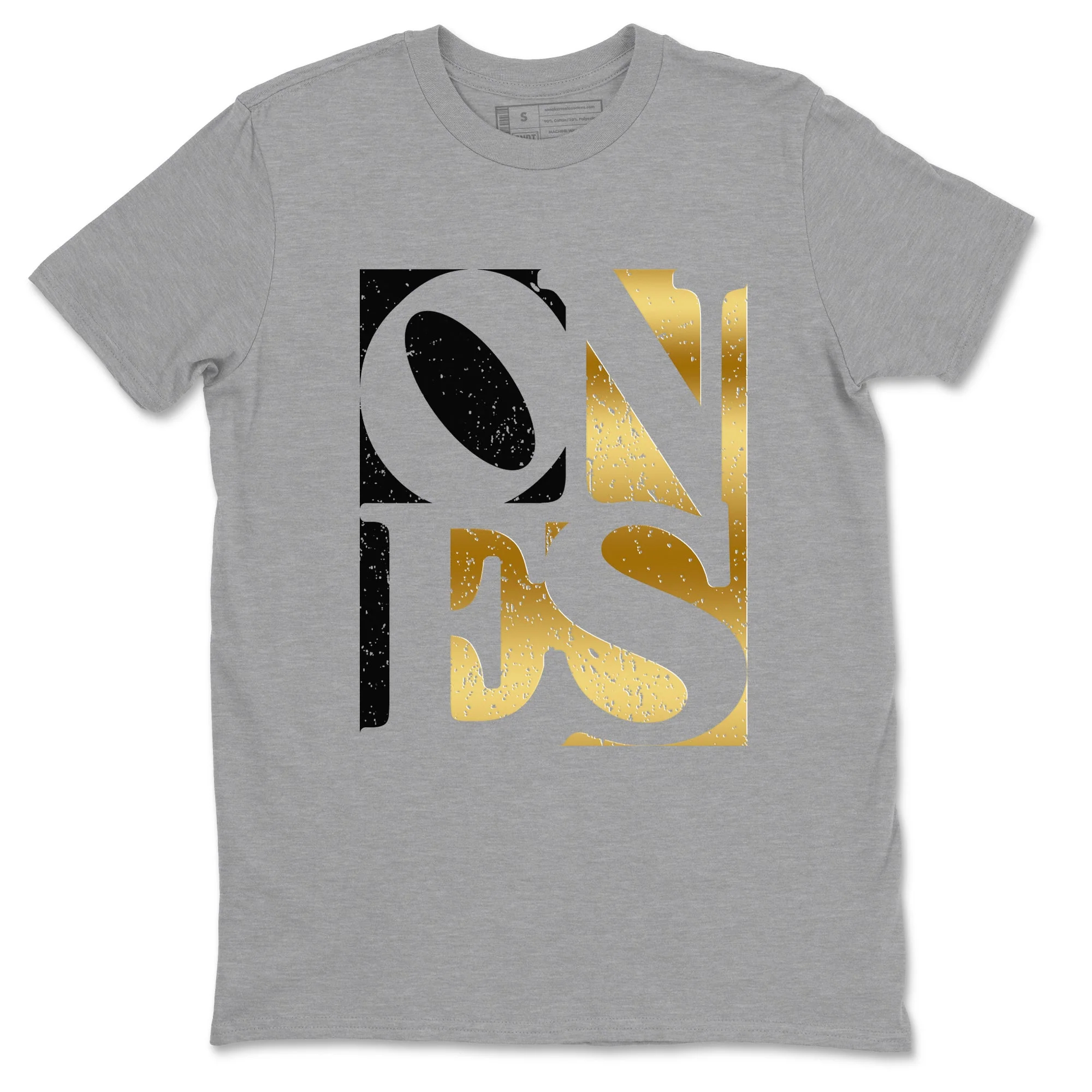 Ones Sneaker Tees - Air Jordan 1 Black Metallic Gold