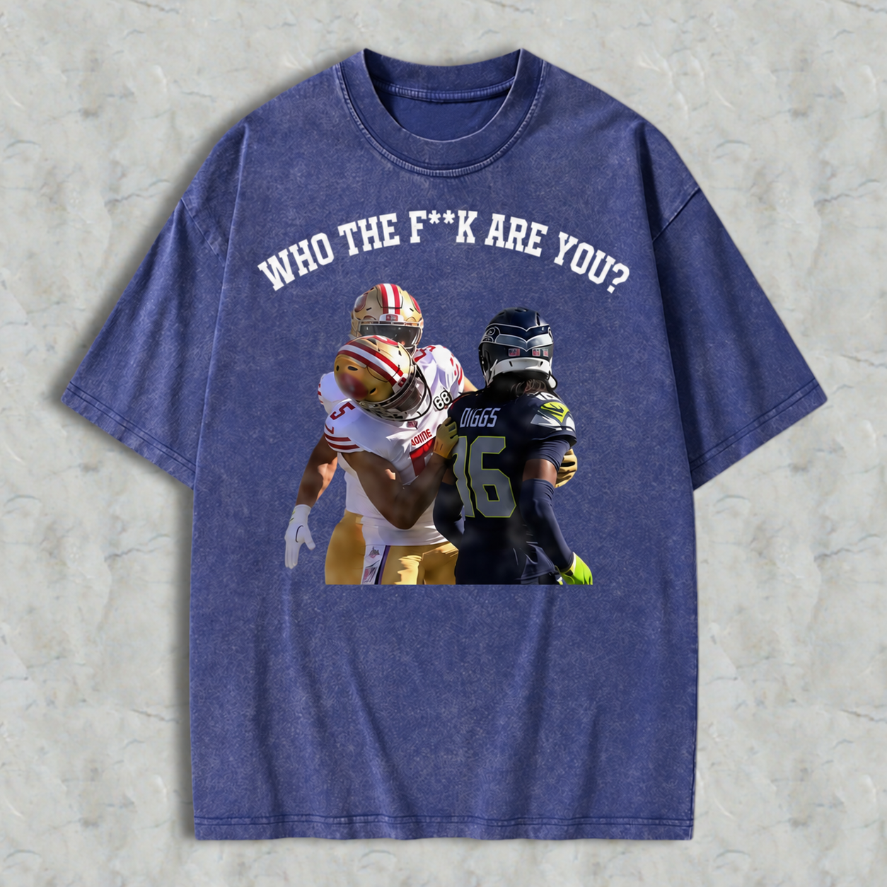 WHO THE FK ARE YOU? San Francisco vs Seattle Viral Trash Talk Washed T-shirt