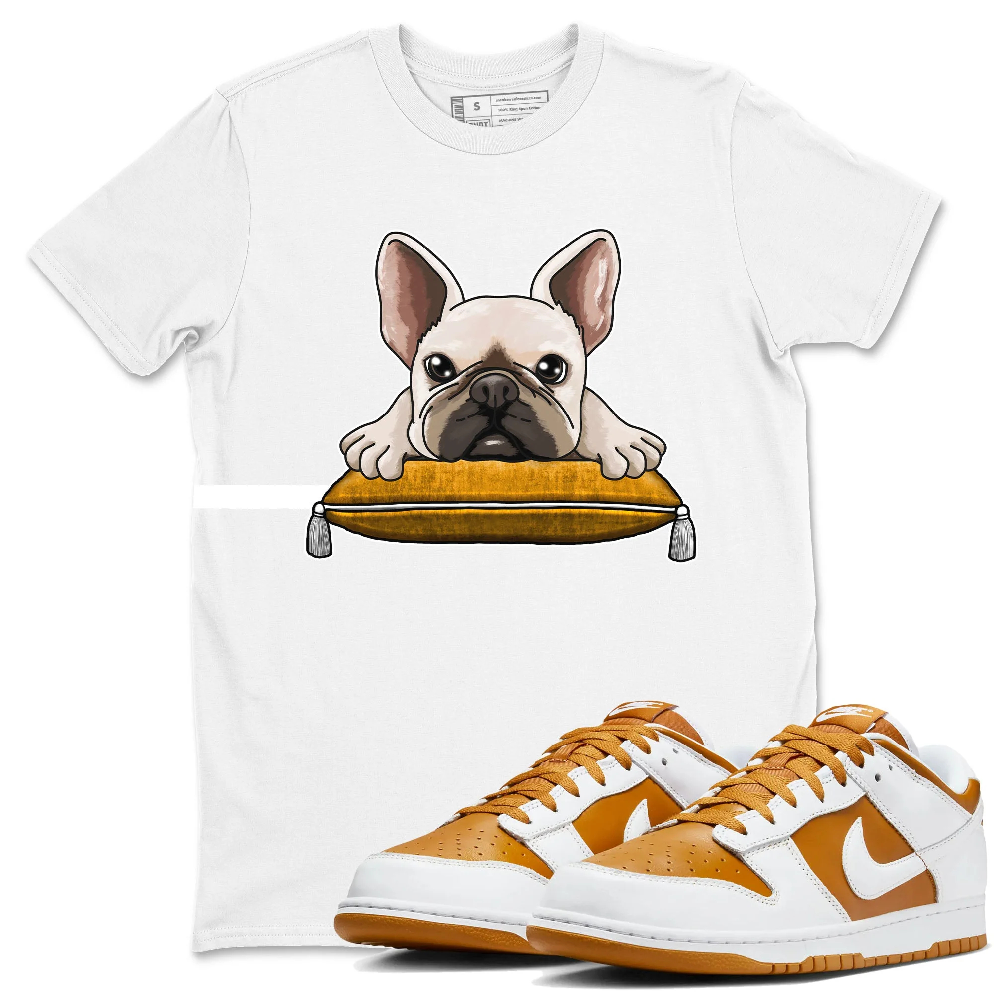 French Bulldog Sneaker Tees - Dunk Dark Curry