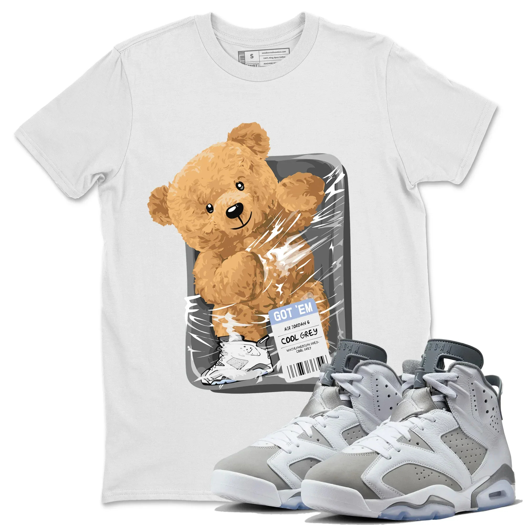 Packaged Bear Unisex Tops - Air Jordan 6 Cool Grey