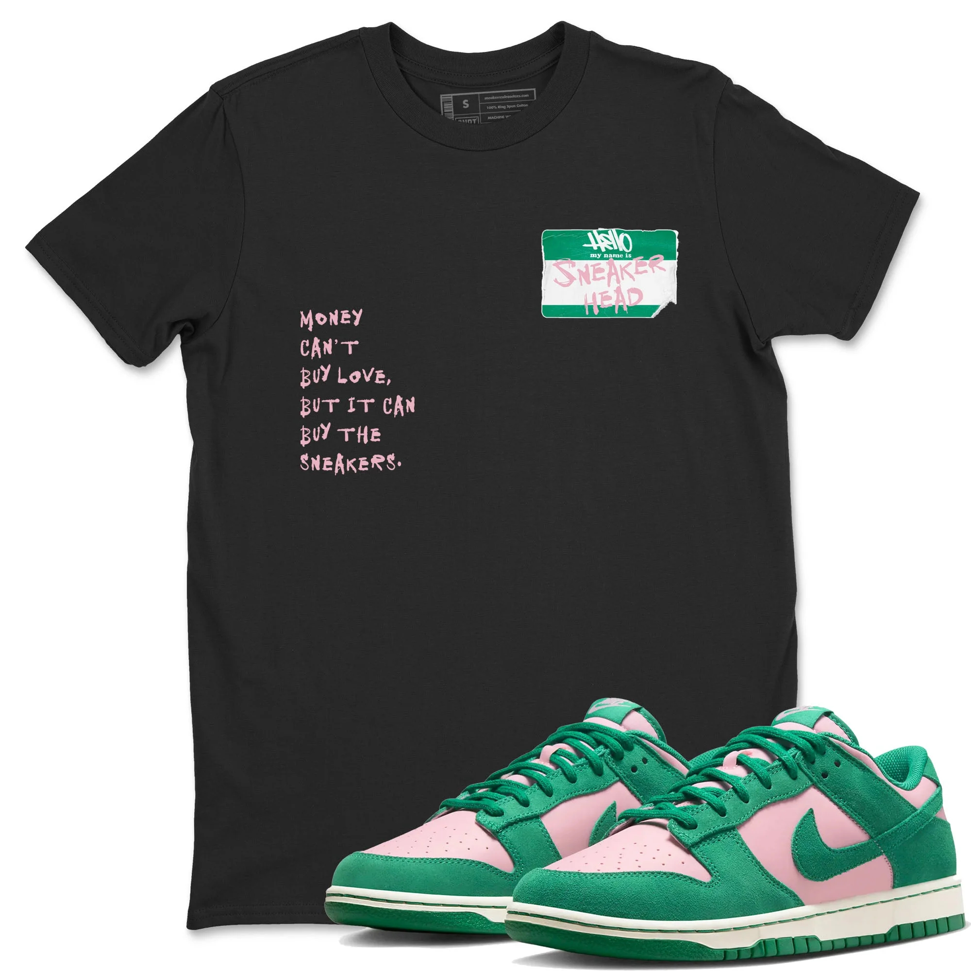 Sneakerhead Badge Sneaker Tees - Dunk Medium Soft Pink Malachite