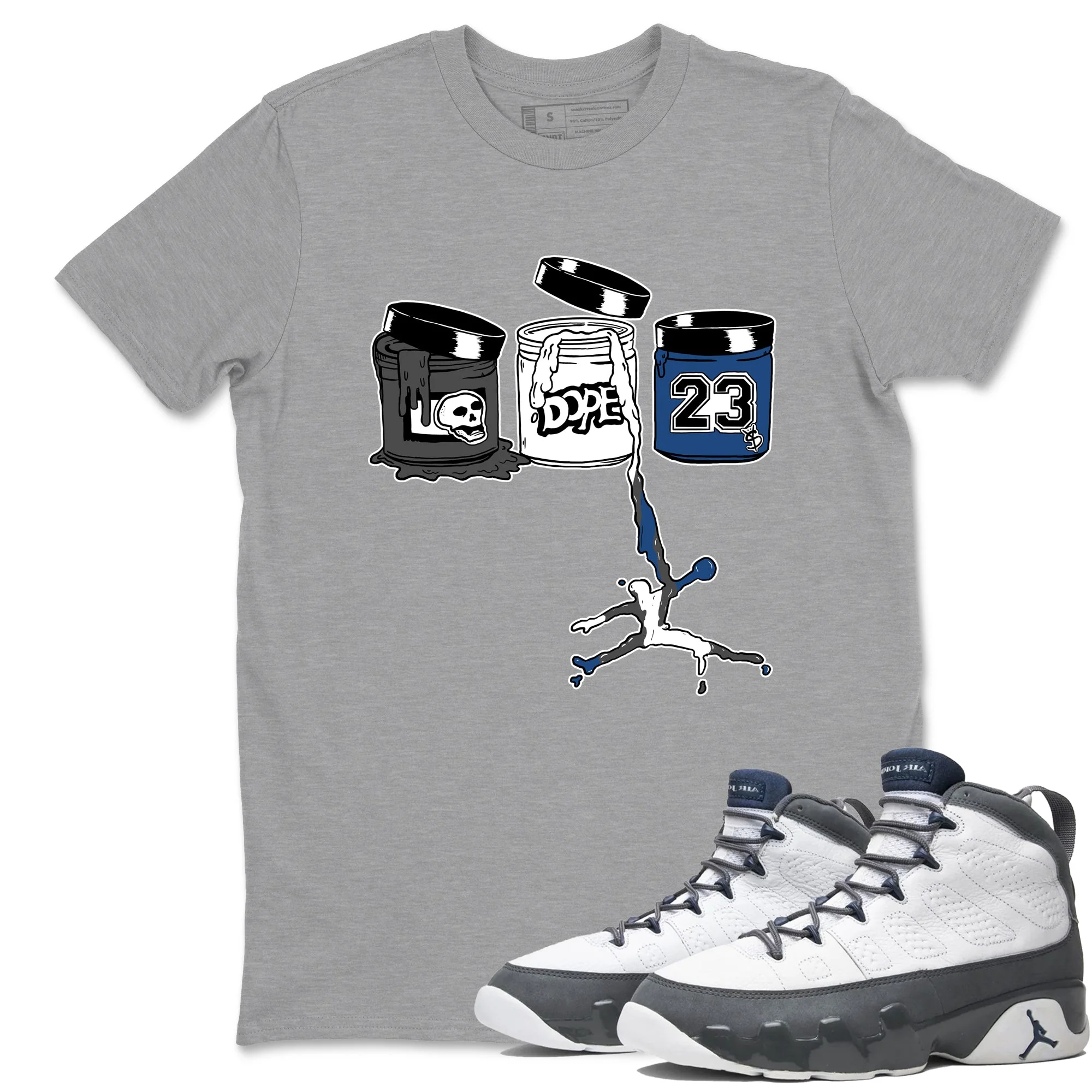 Jordan Paint Sneaker Tees - Air Jordan 9 Flint Grey