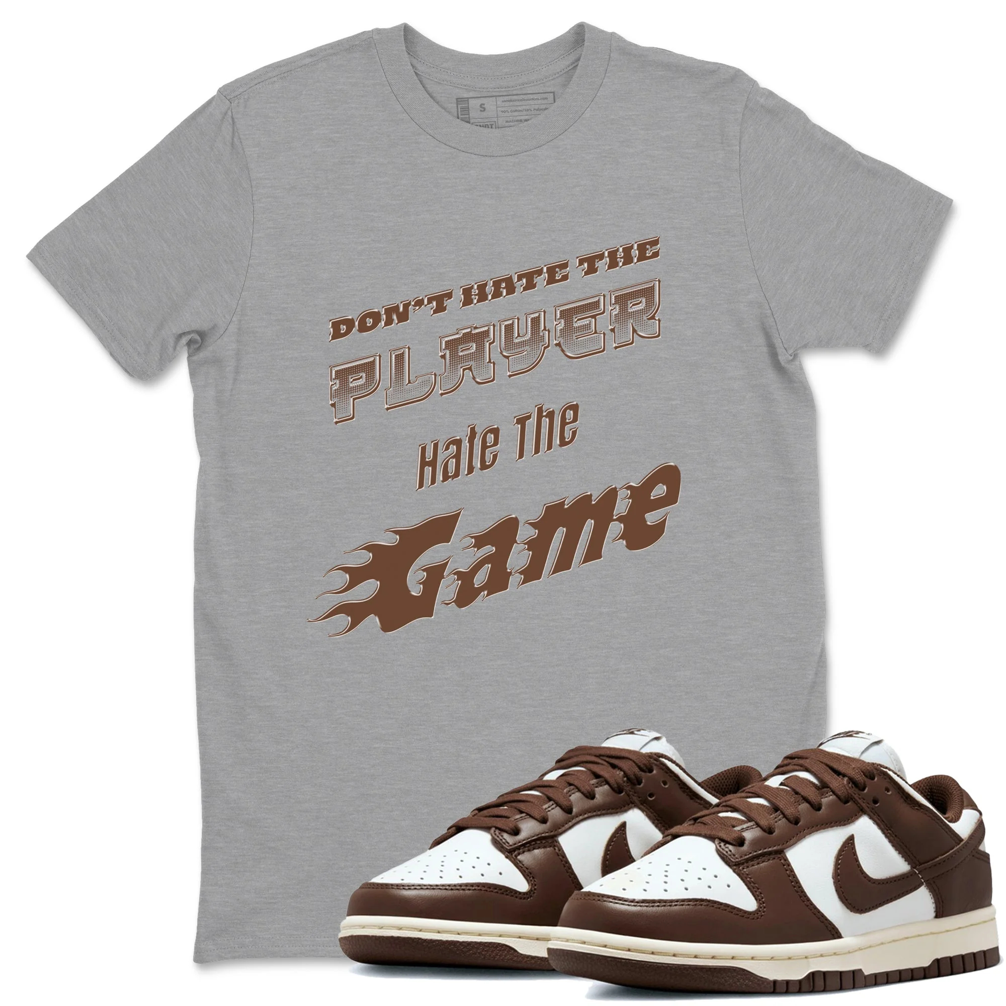 Don't Hate The Player Sneaker Tee - Dunk Cacao Wow