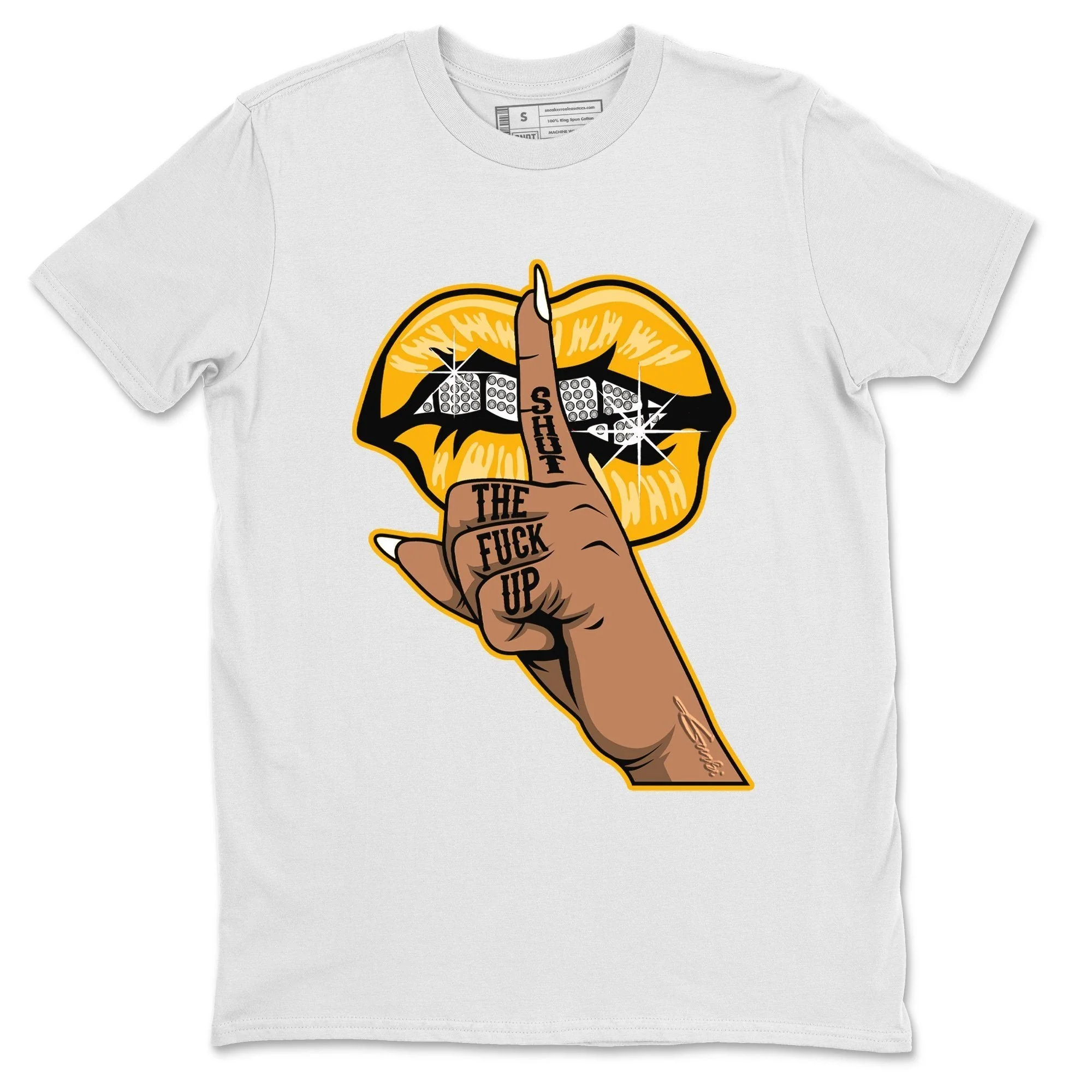 Lips Hand Unisex Tops - Dunk Championship Goldenrod