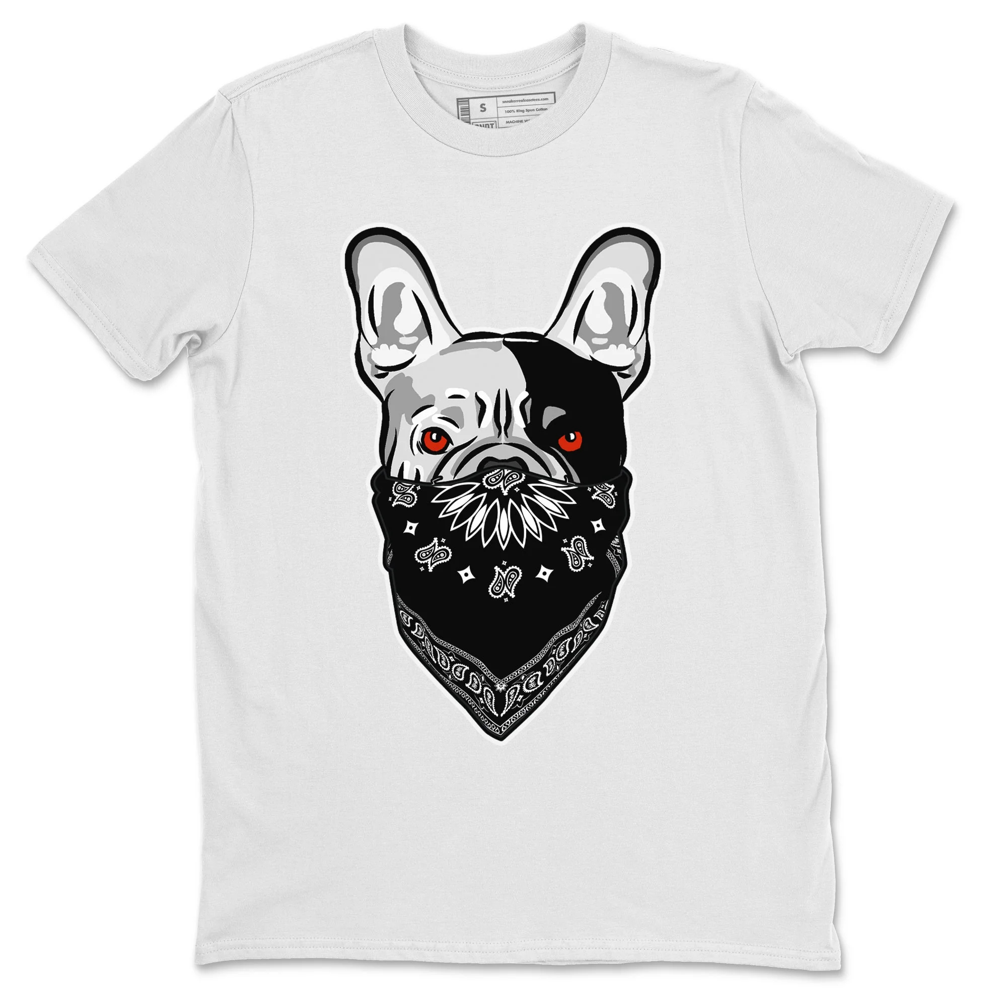 French Bulldog Bandana Unisex Tops - Air Jordan 13 Black Flint