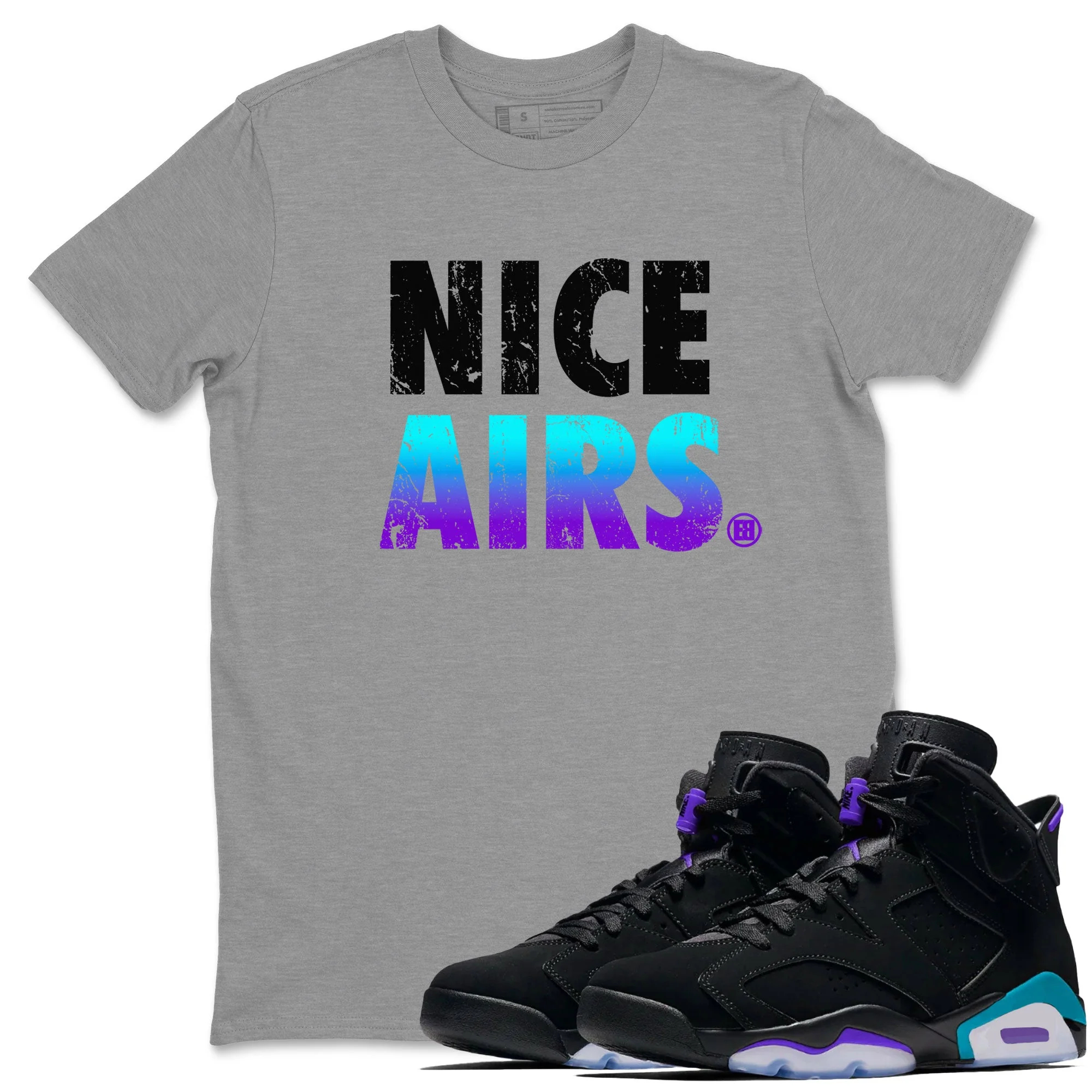 Nice Airs Sneaker Tee - Air Jordan 6 Aqua