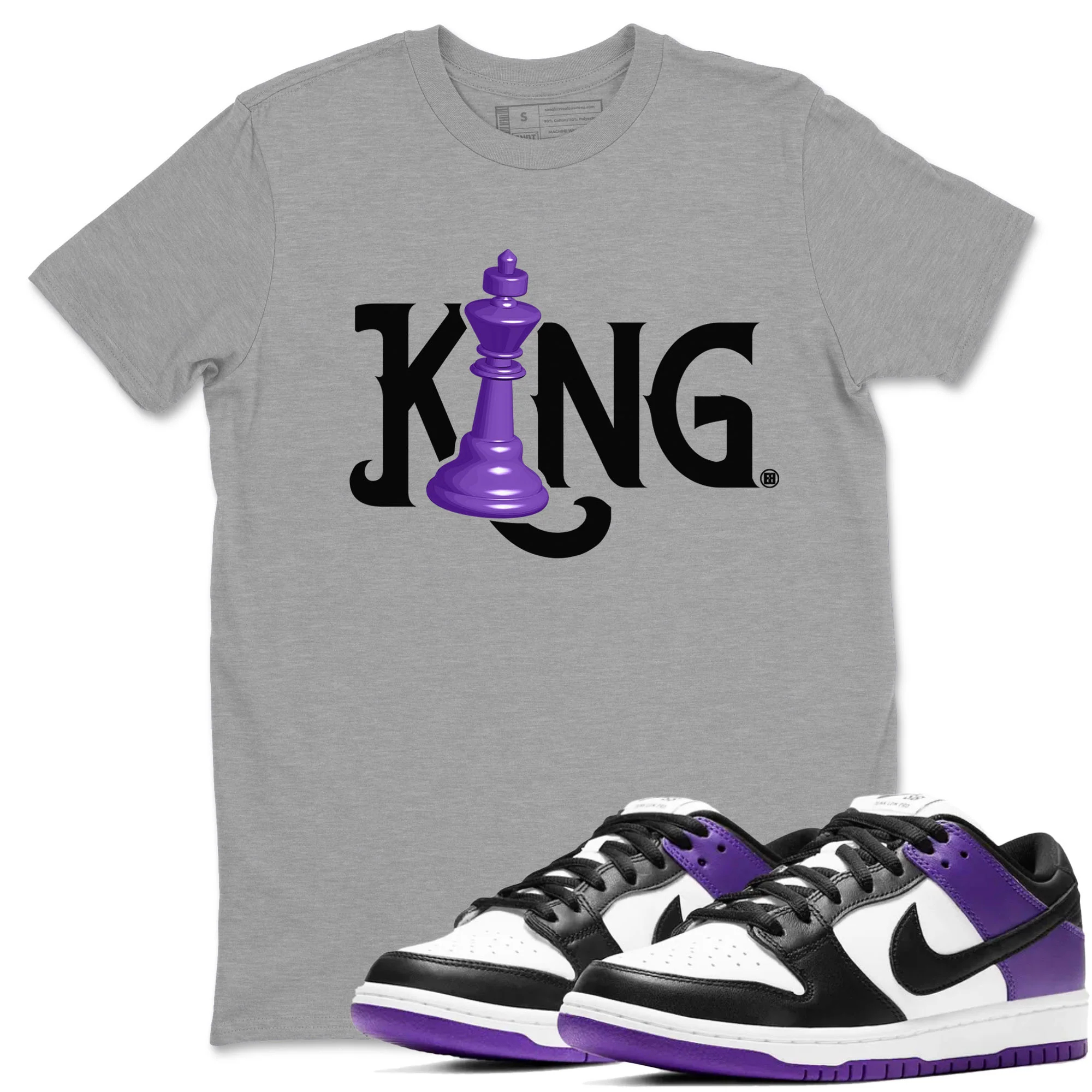 Chess King Sneaker Tees - Dunk Low Court Purple