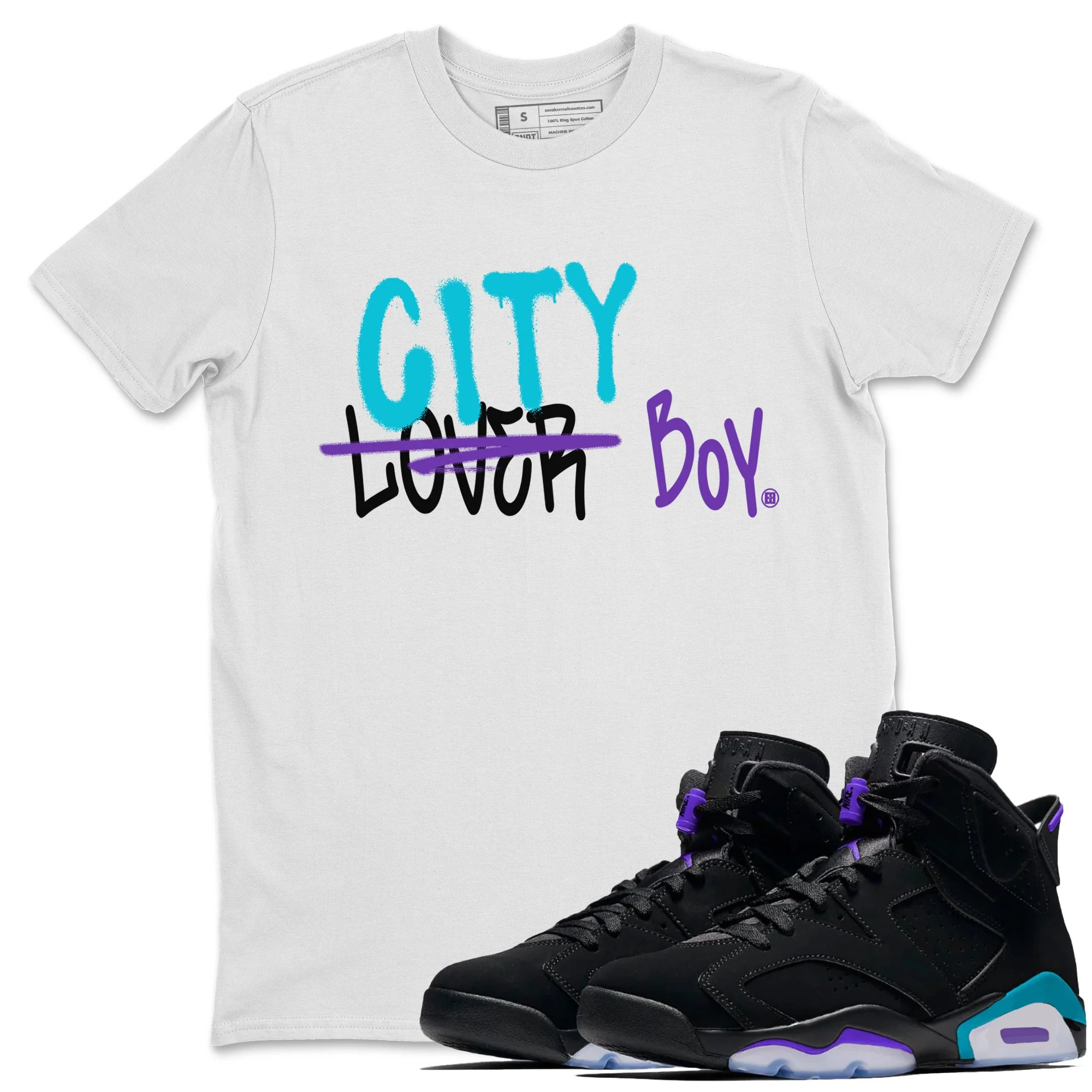 Loser X City Boy Unisex Tops - Air Jordan 6 Aqua