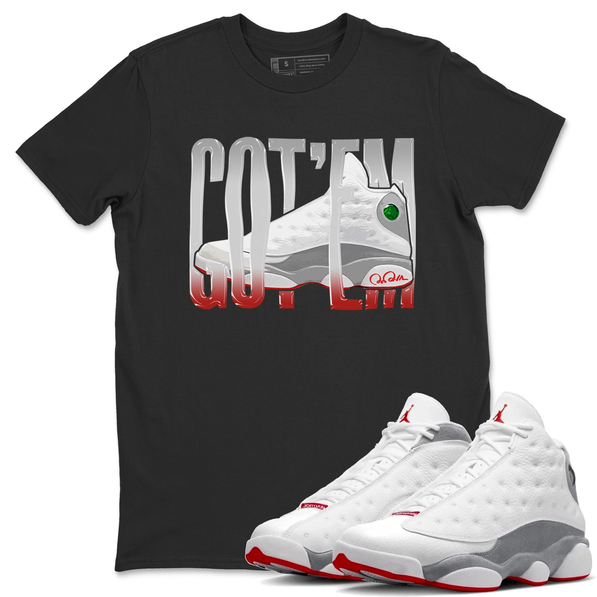 Wiggling Gotem Unisex Tops - Air Jordan 13 Wolf Grey