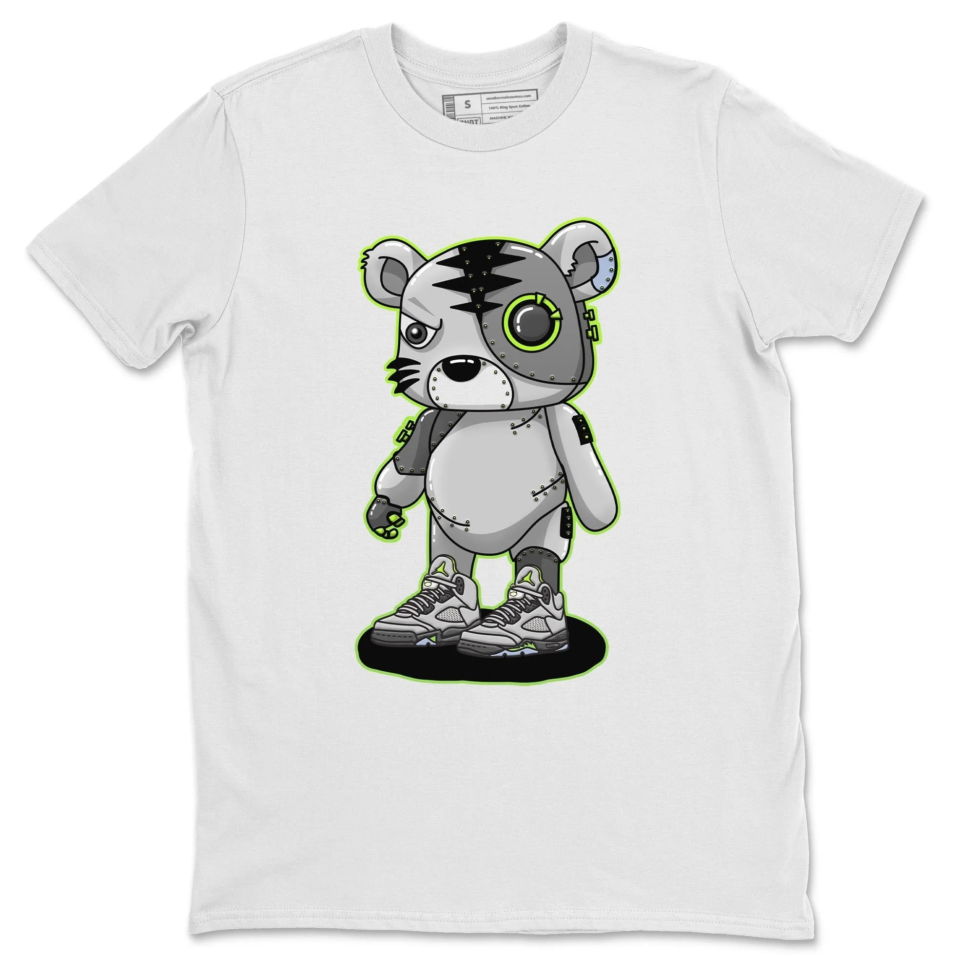 Cyborg Tiger Unisex Tops - Air Jordan 5 Green Bean