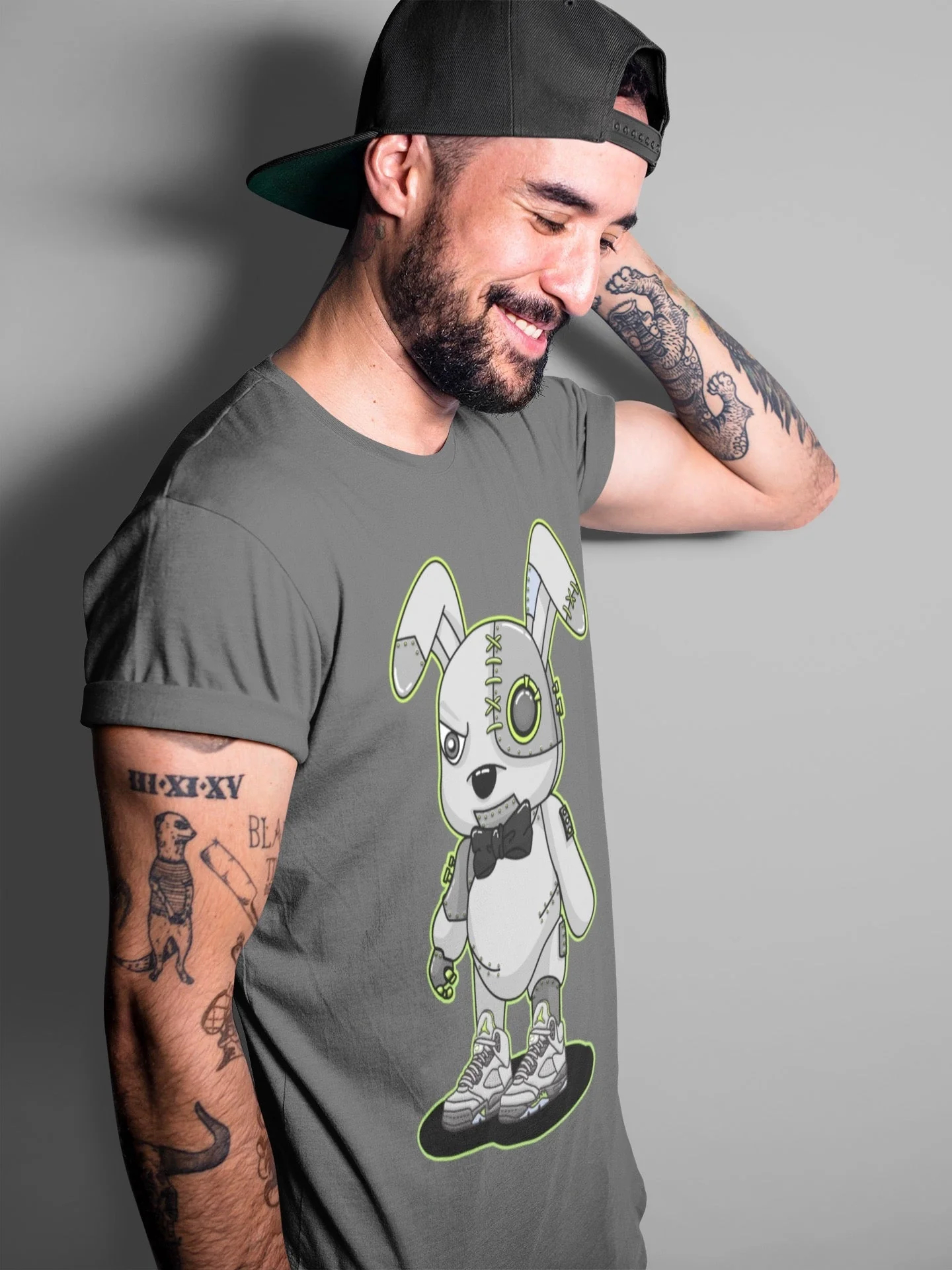 Cyborg Bunny Unisex Tops - Air Jordan 5 Green Bean
