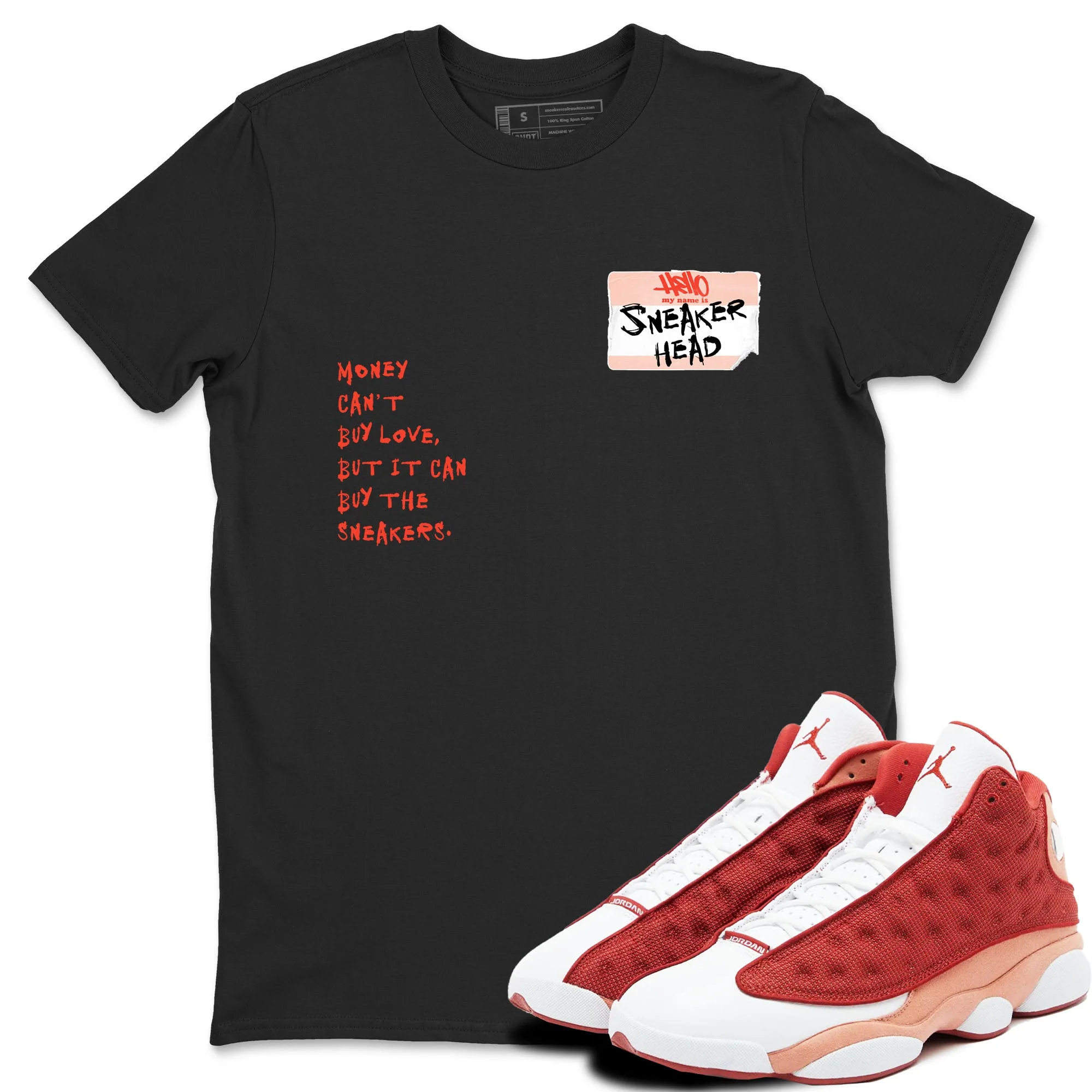 Sneakerhead Badge Sneaker Tees - Air Jordan 13 Dune Red
