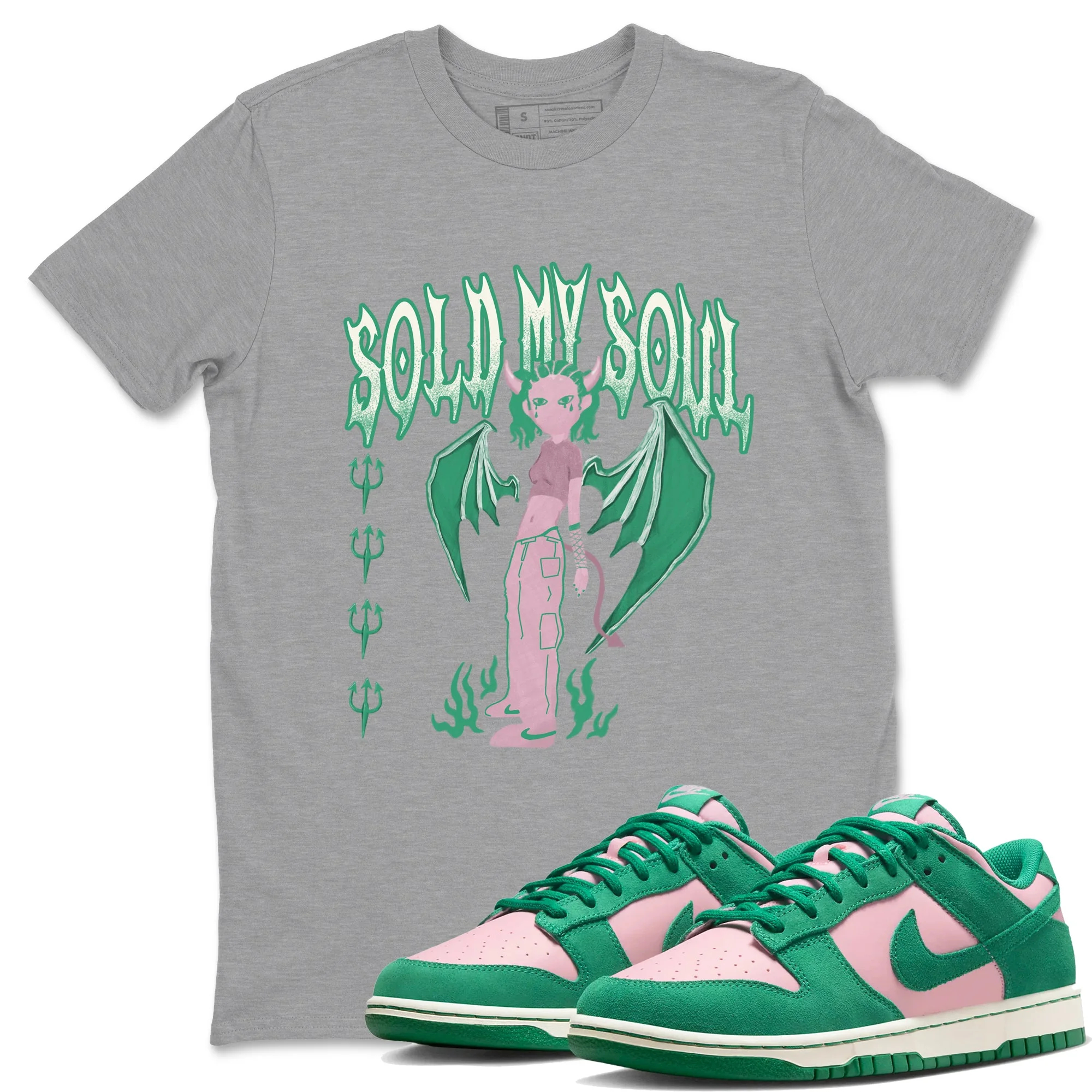 Sold My Soul Sneaker Tees - Dunk Medium Soft Pink Malachite