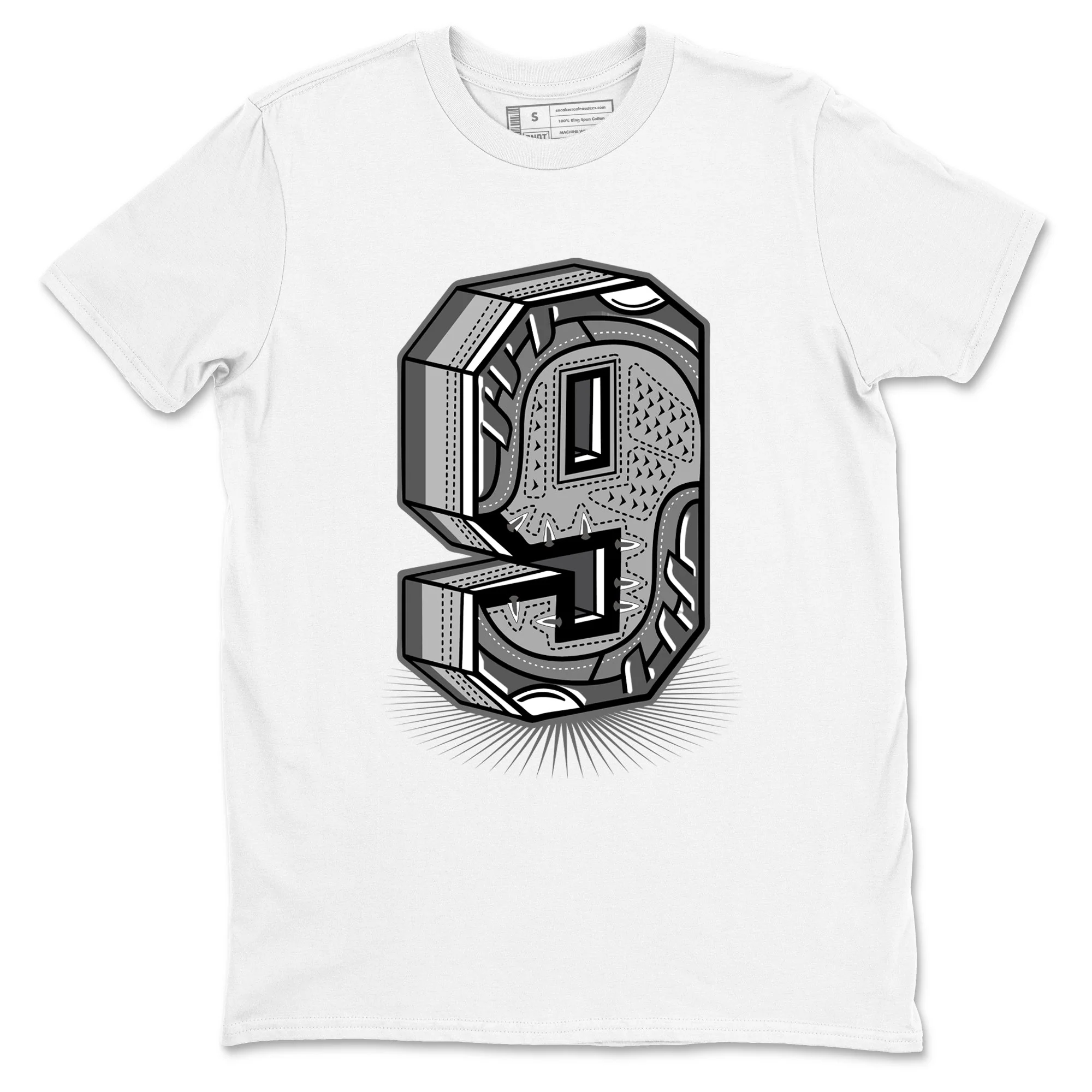 Number Statue Sneaker Tees - Air Jordan 9 Cool Grey