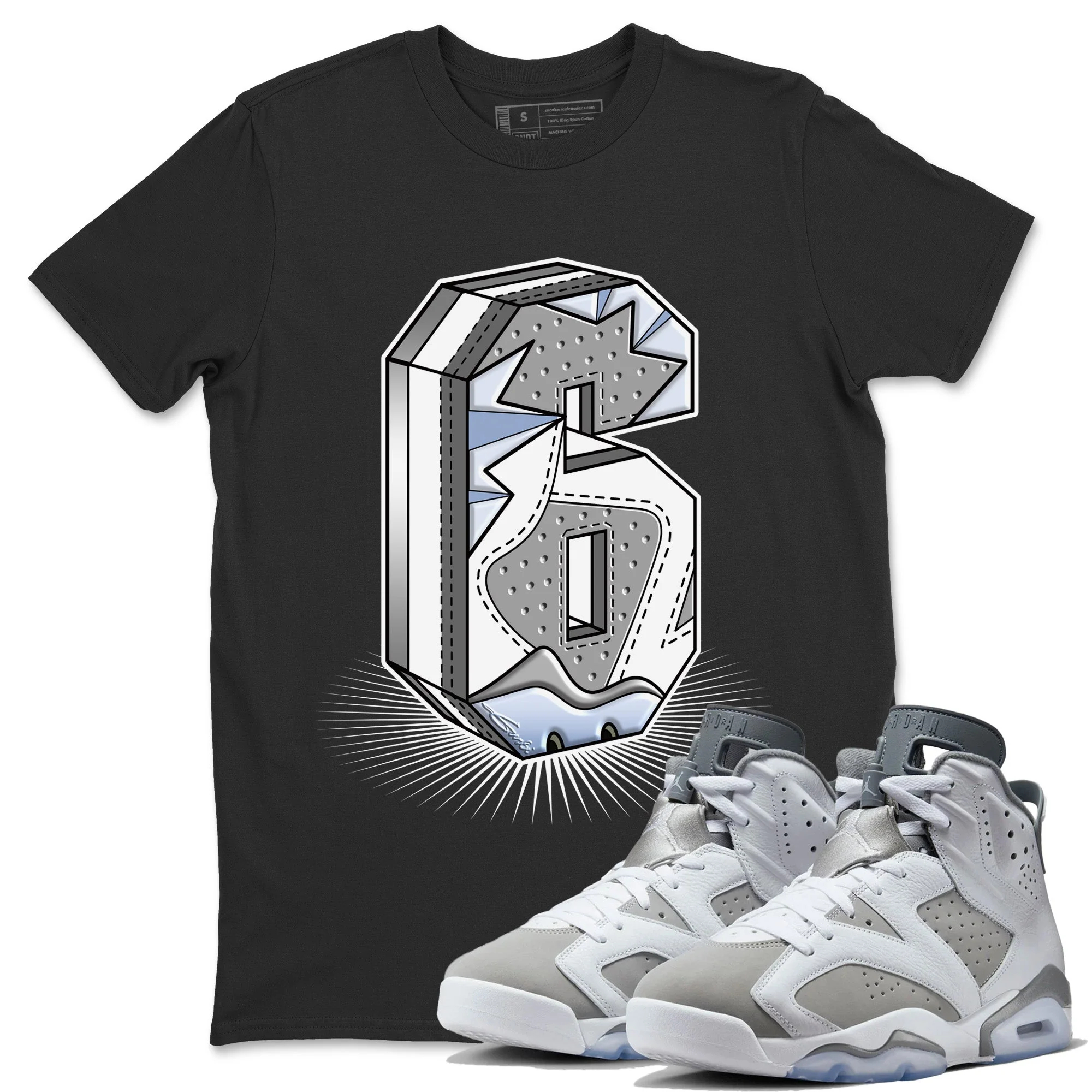 Number Statue Unisex Tops - Air Jordan 6 Cool Grey