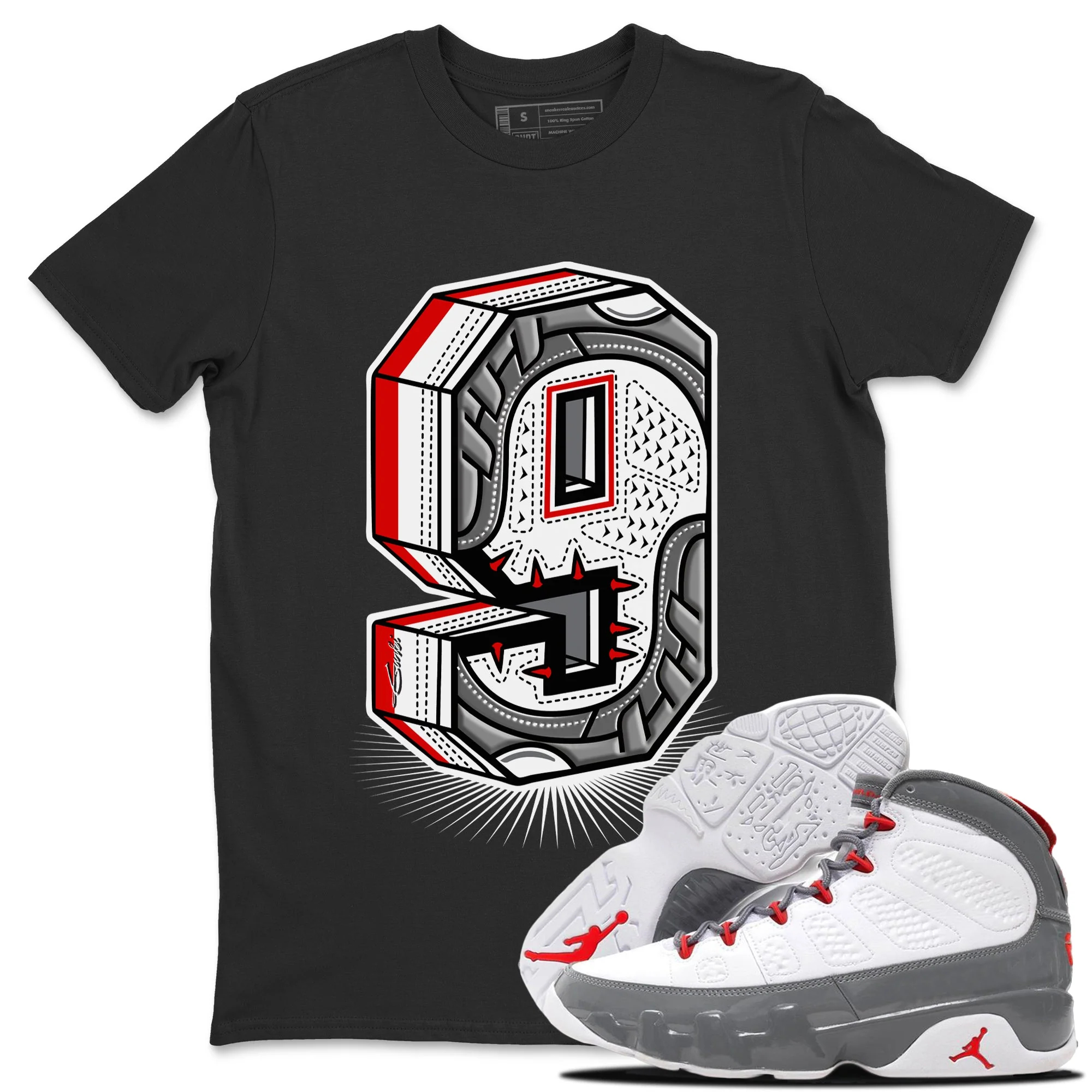Nine Statue Unisex Tops - Air Jordan 9 Fire Red