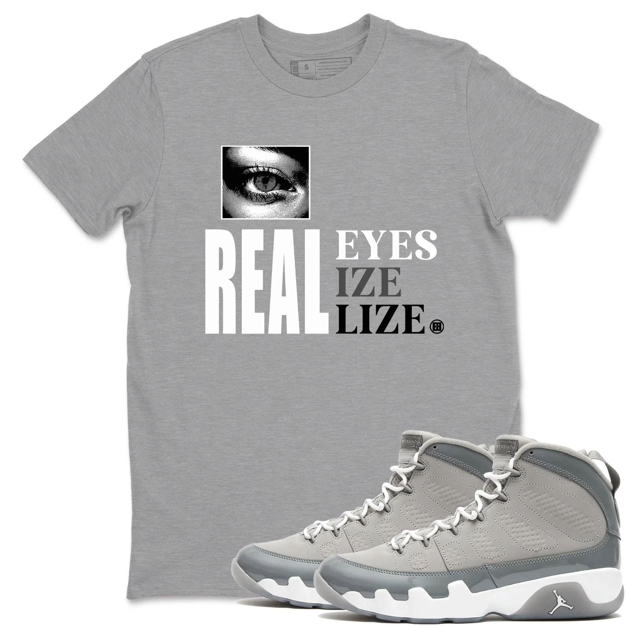Real Eyes Sneaker Tees - Air Jordan 9 Cool Grey