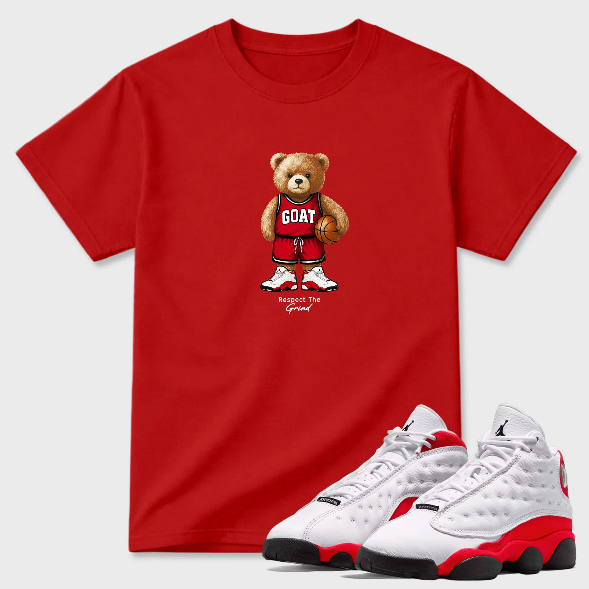 GOAT Mode Sneaker Tees - Air Jordan 13 University Red