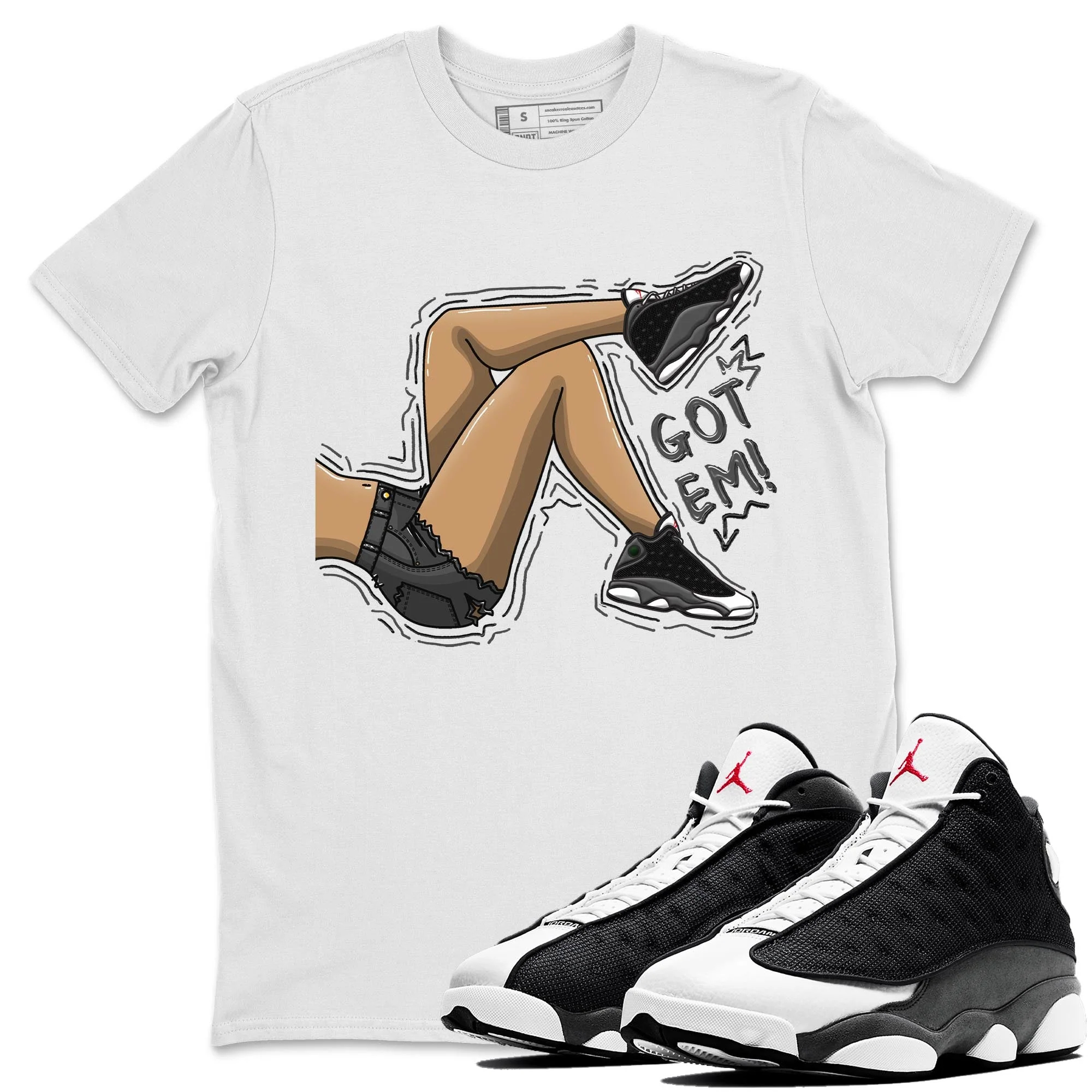 Got Em Legs Unisex Tops - Air Jordan 13 Black Flint