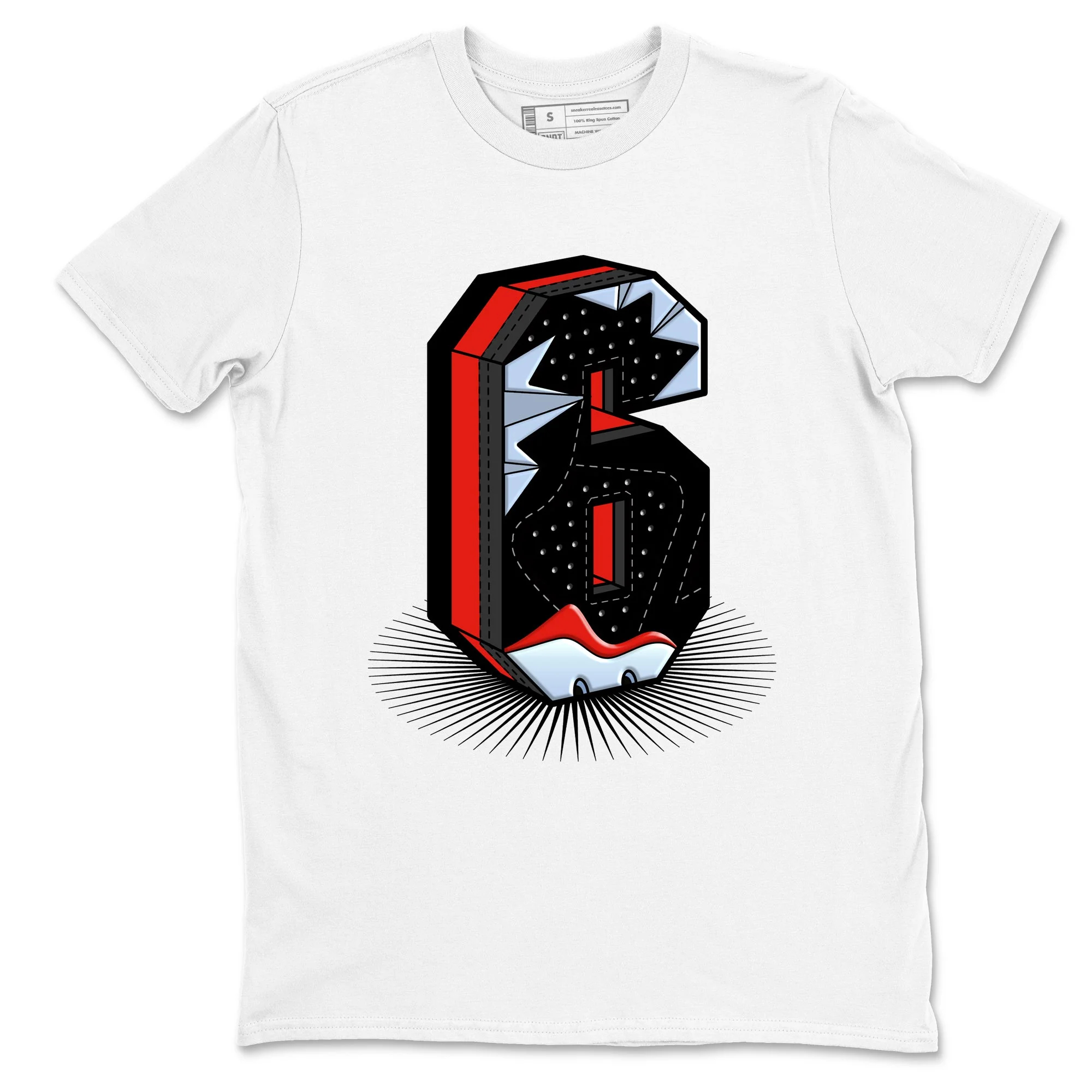 Number Statue Sneaker Tees - Air Jordan 6 Reverse Infrared