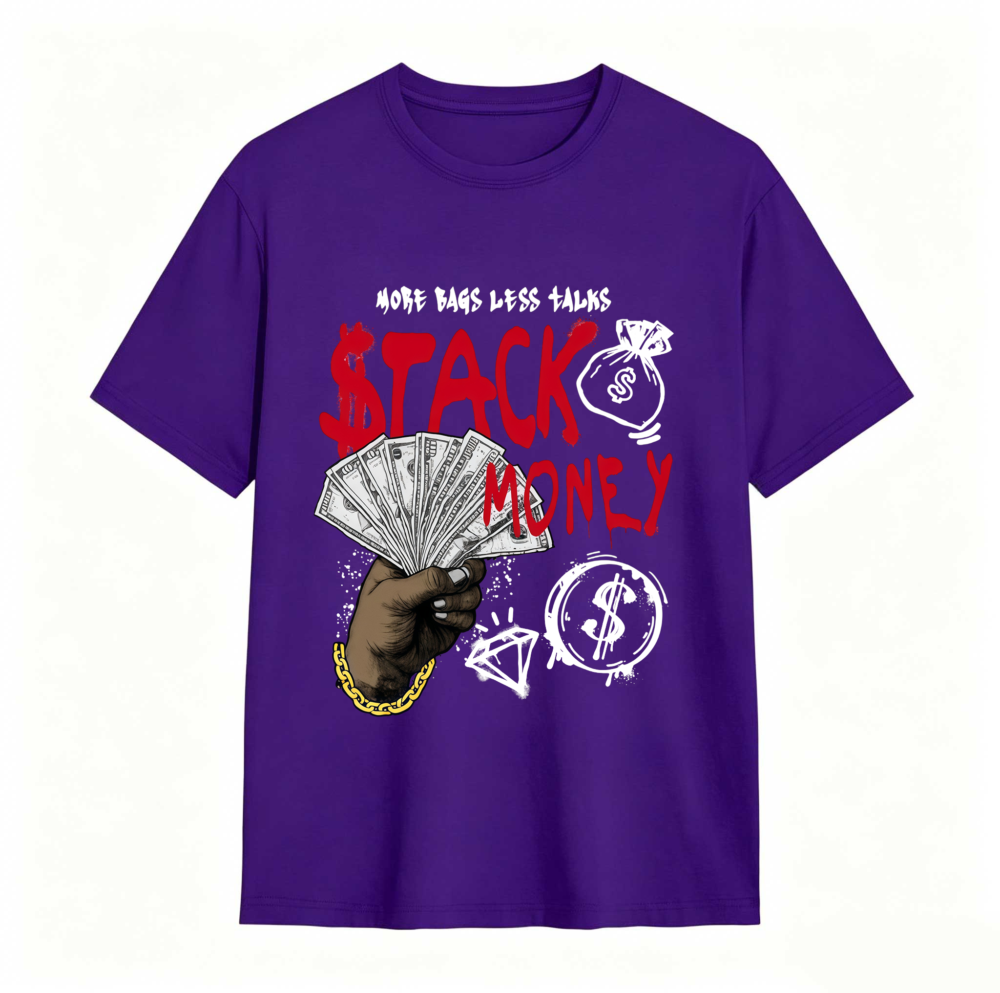Stack Money Sneaker Tees - Match Air Jordan 13 University Red