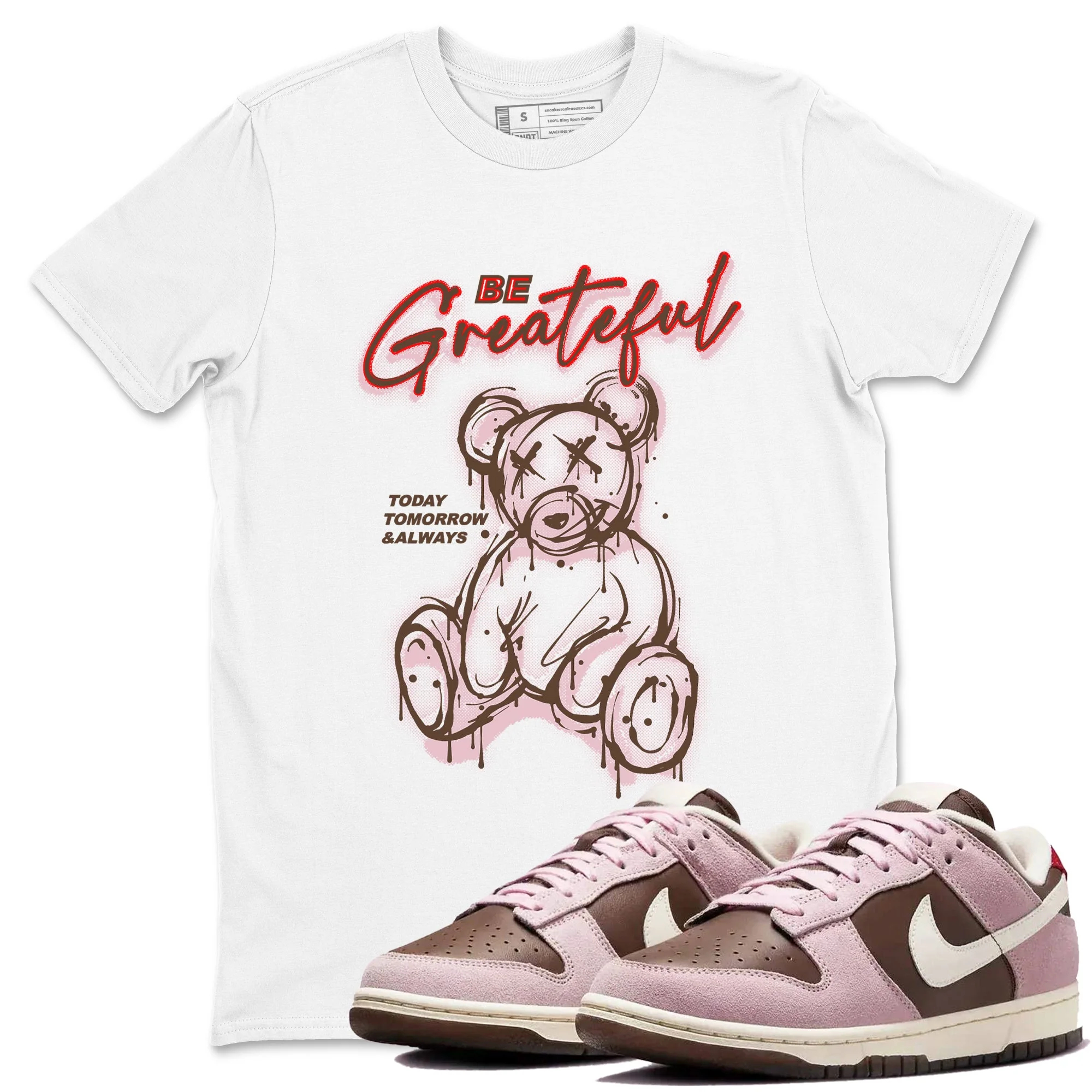 Be Grateful Sneaker Tees - Dunk Cacao Wow And Pink Foam