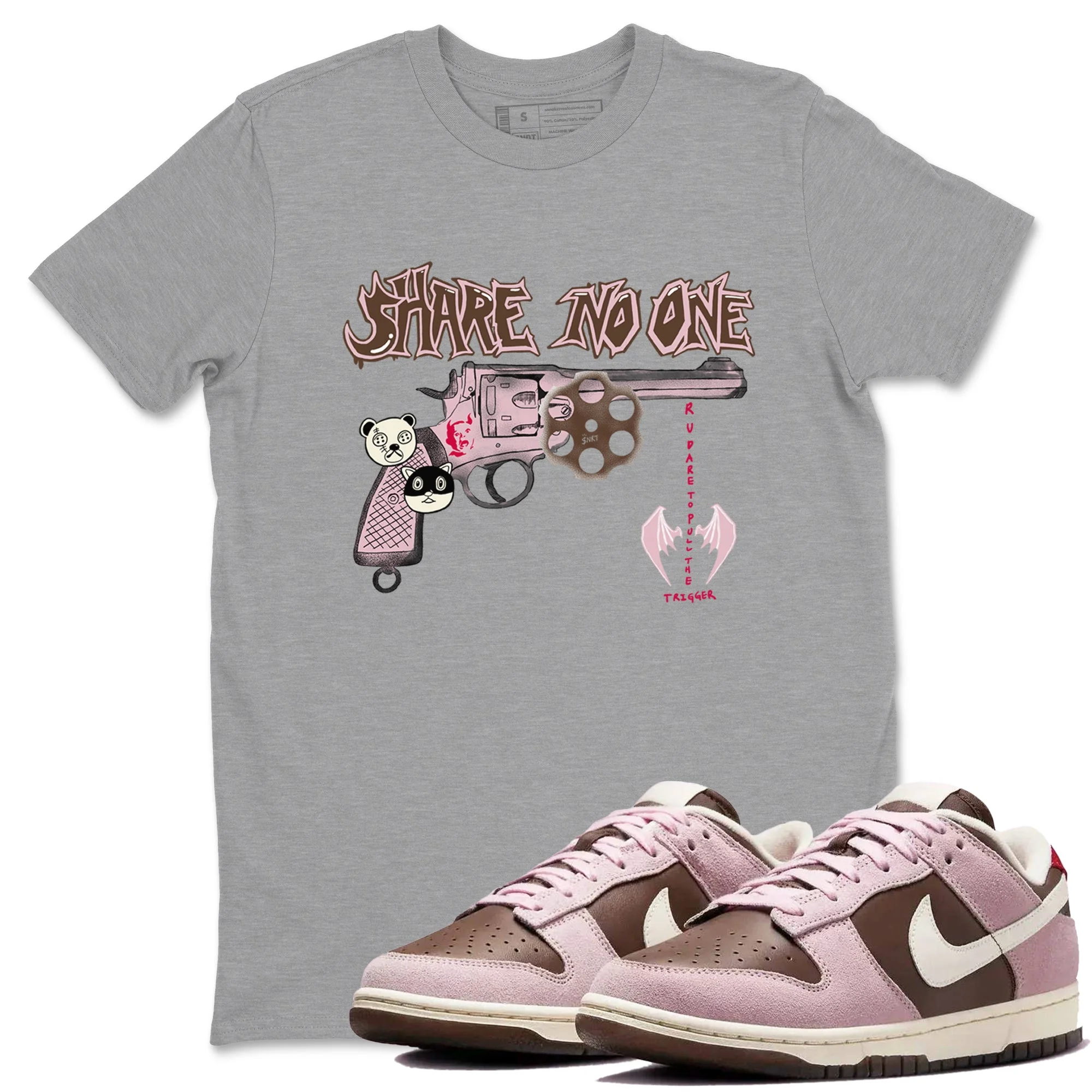 Share No One Sneaker Tees - Dunk Cacao Wow And Pink foam