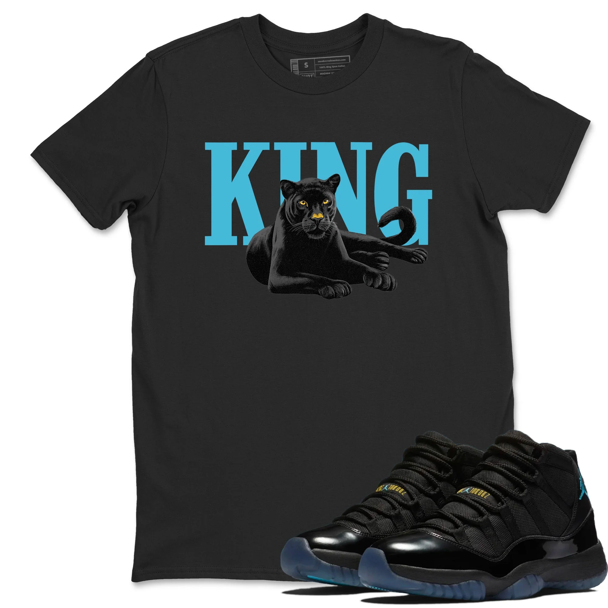 King Black Cat Sneaker Tees - Air Jordan 11 Gamma
