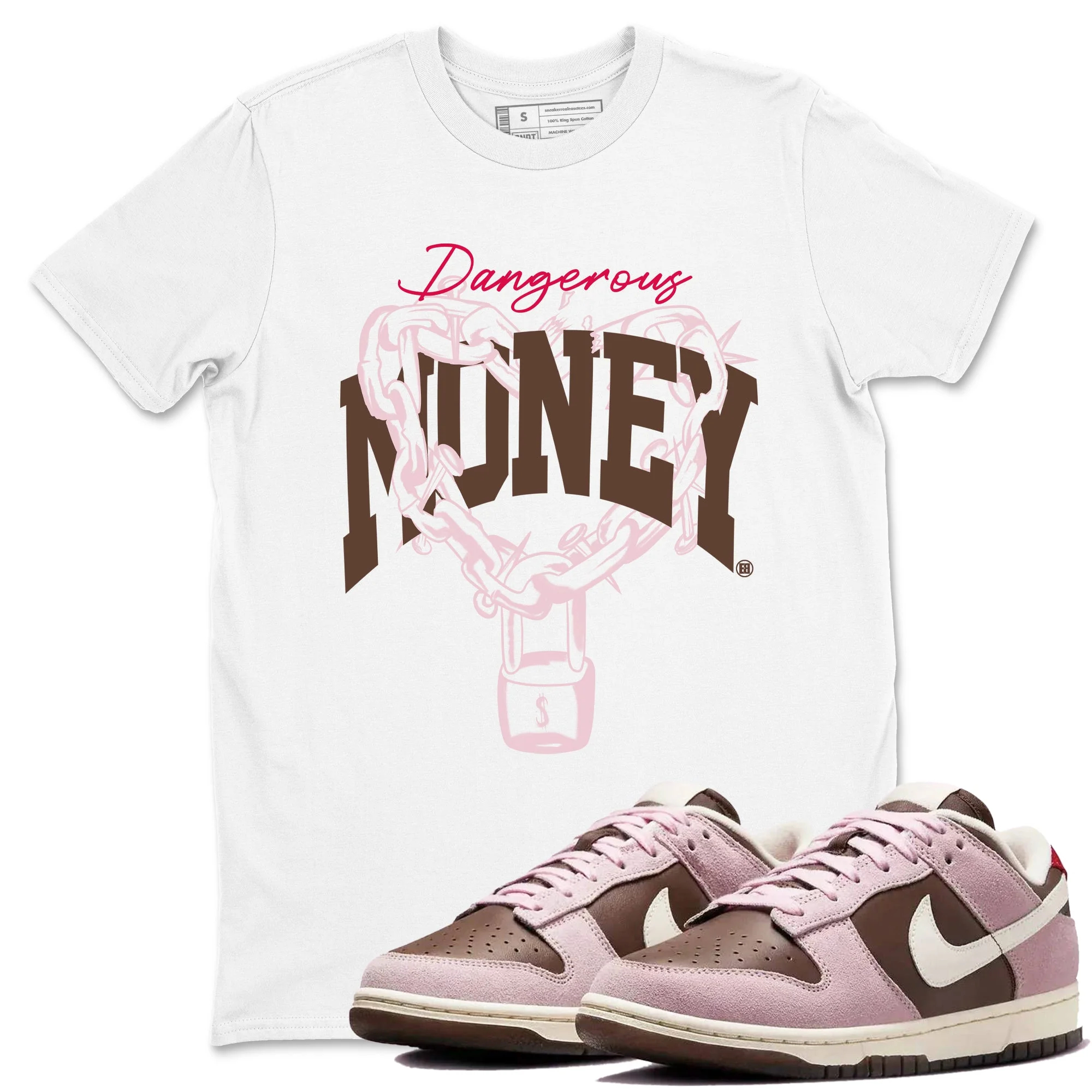 Dangerous Money Sneaker Tees - Dunk Cacao Wow And Pink Foam