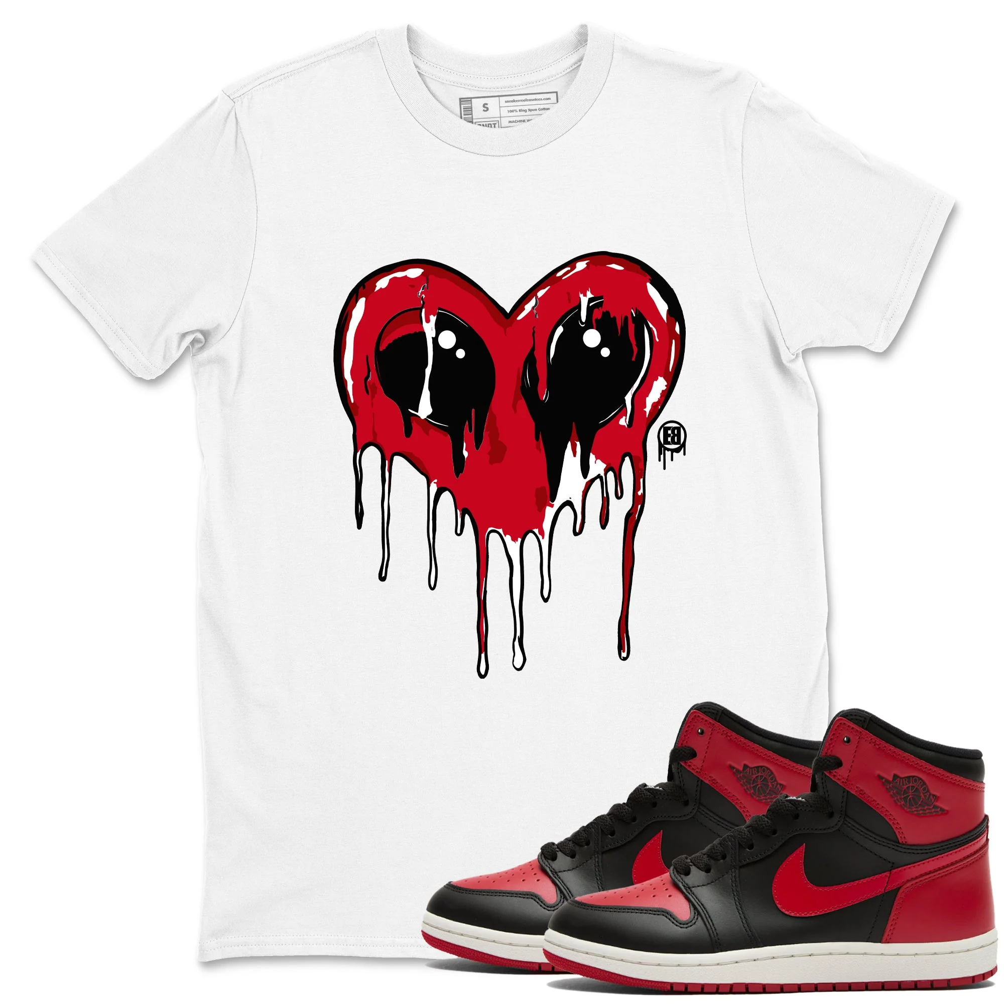 Heart Alien Sneaker Tees - Air Jordan 1 '85 Bred