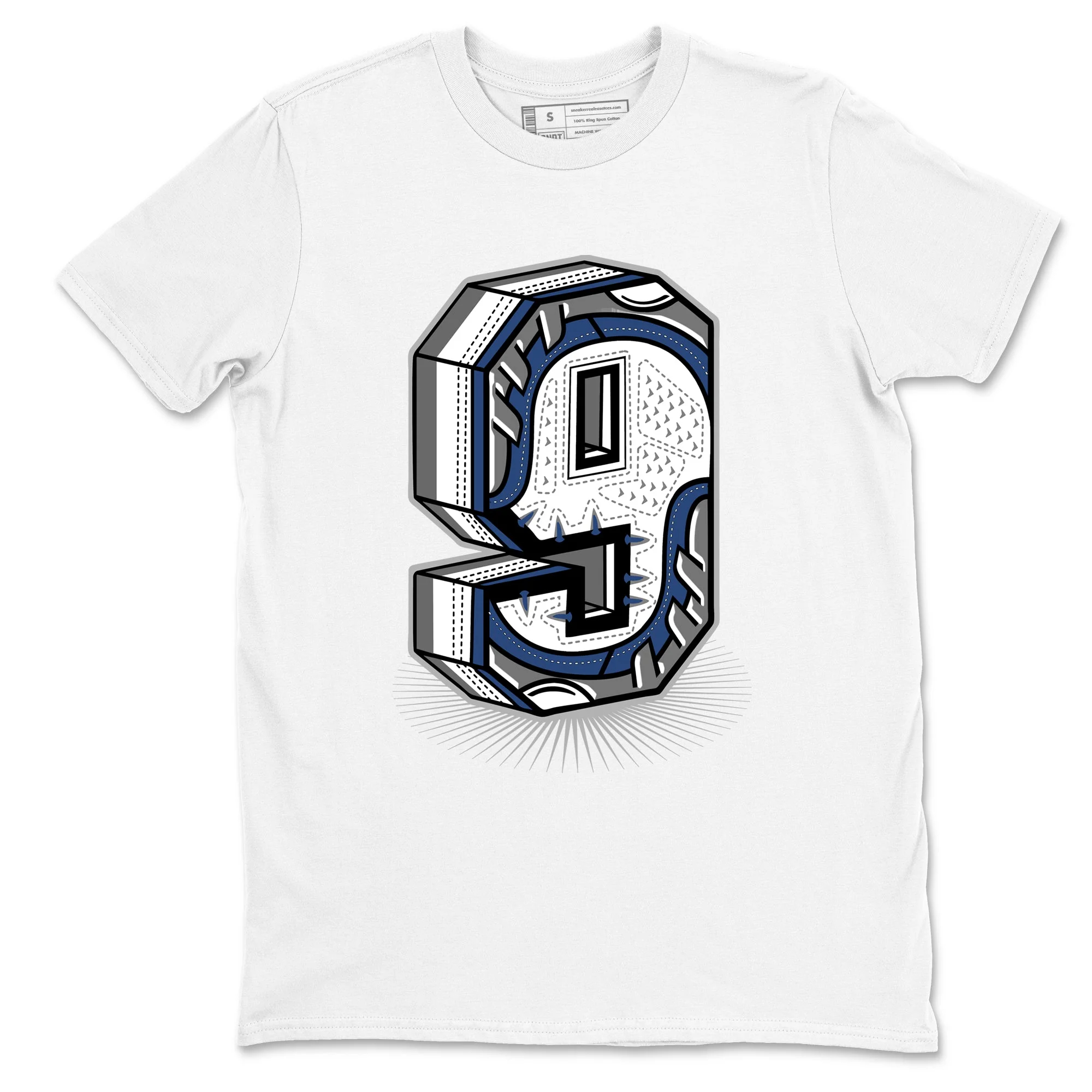Number Statue Sneaker Tees - Air Jordan 9 Flint Grey