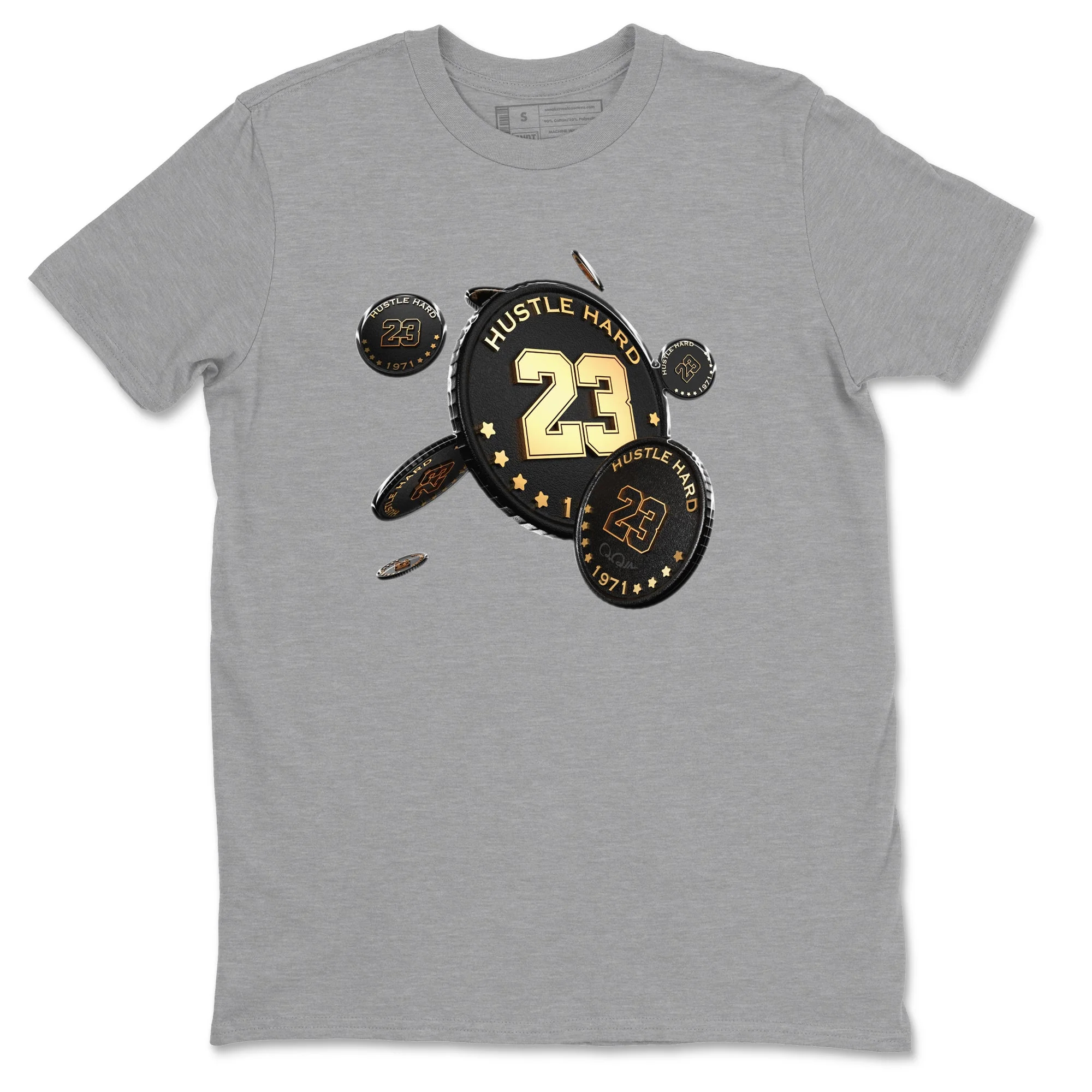 Coin Drop Sneaker Tees - Air Jordan 1 Black Metallic Gold