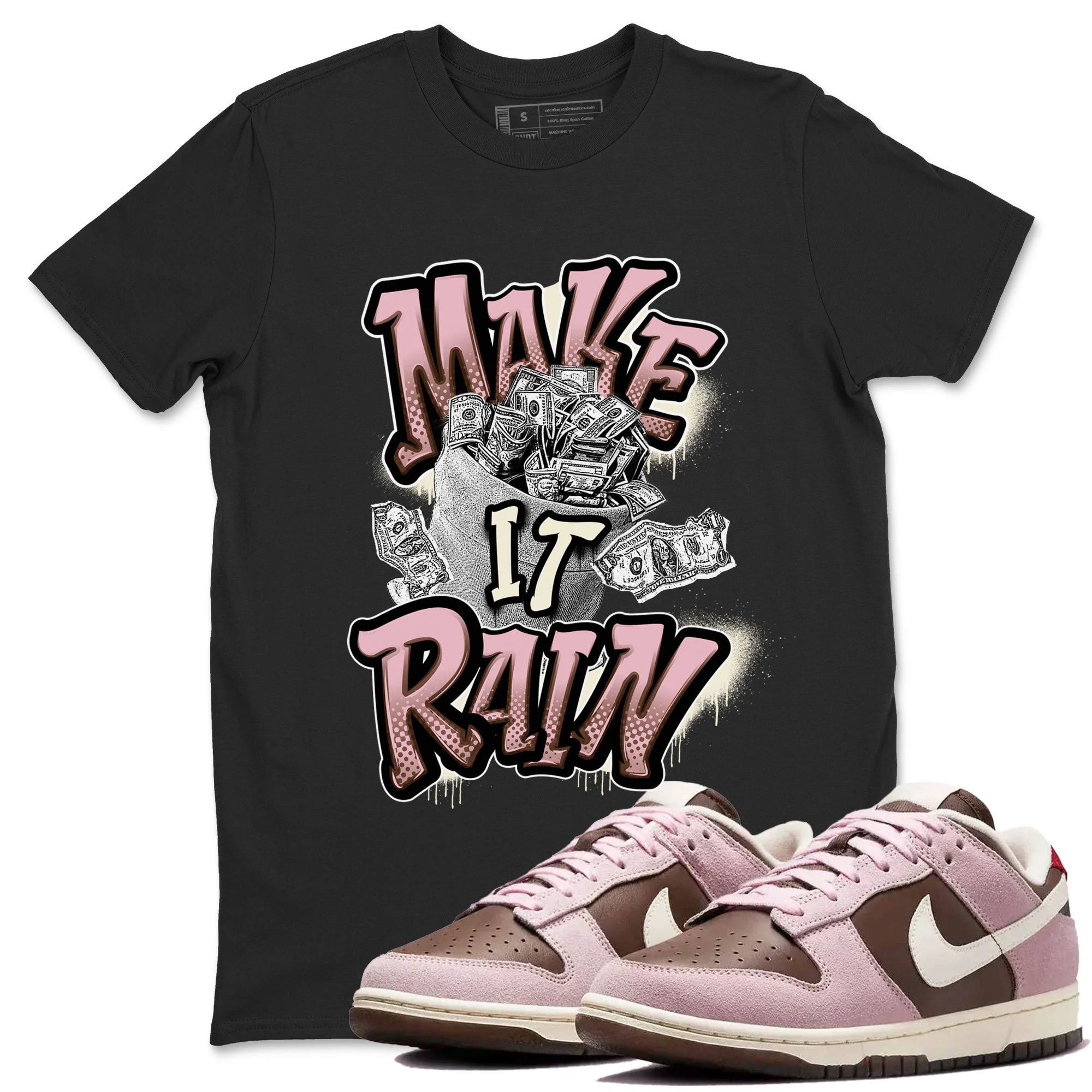 Make It Rain Money Sneaker Tees - Dunk Cacao Wow And Pink Foam