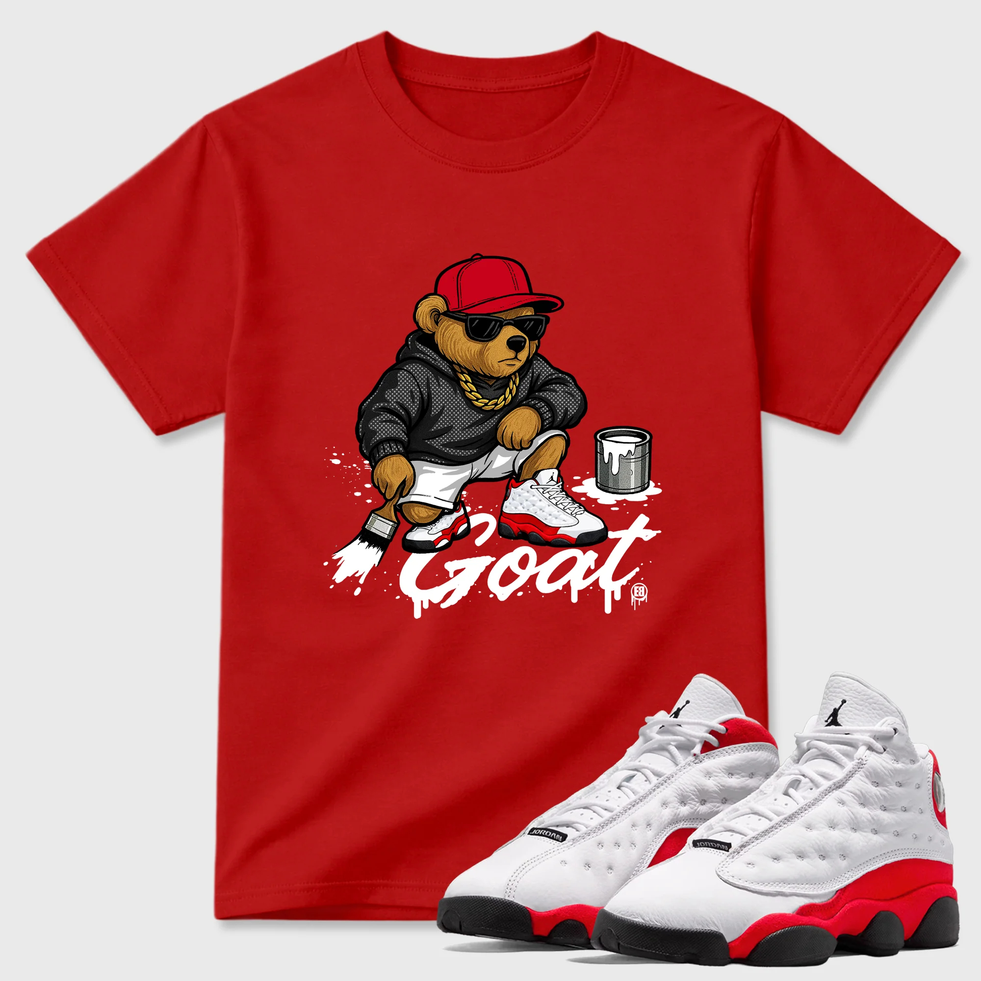 Drip The GOAT Sneaker Tees - Air Jordan 13 University Red